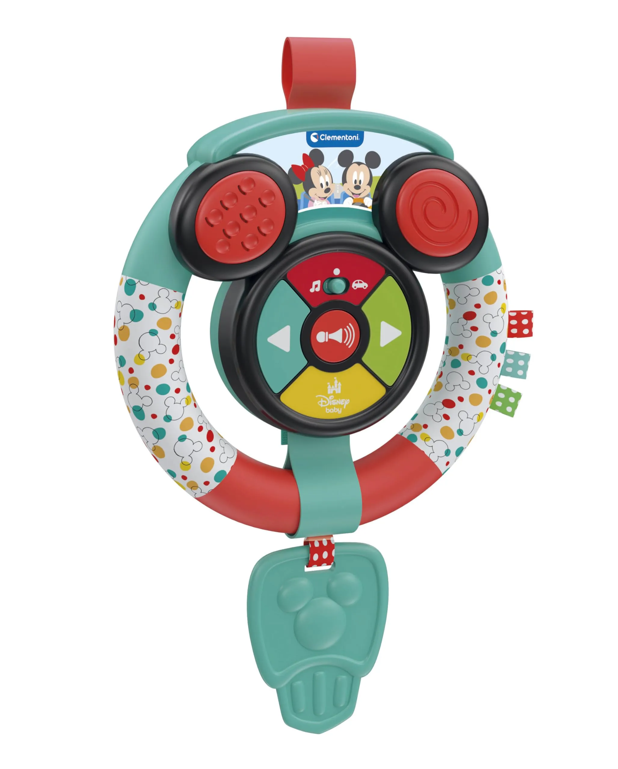 Clementoni Baby Disney Volante Morbido per Bambini 6+ Mesi, con Suoni e Luci, Gioco Imitativo Educativo Prima Infanzia, Stimola la Manualità e Lo Sviluppo Cognitivo, 17557