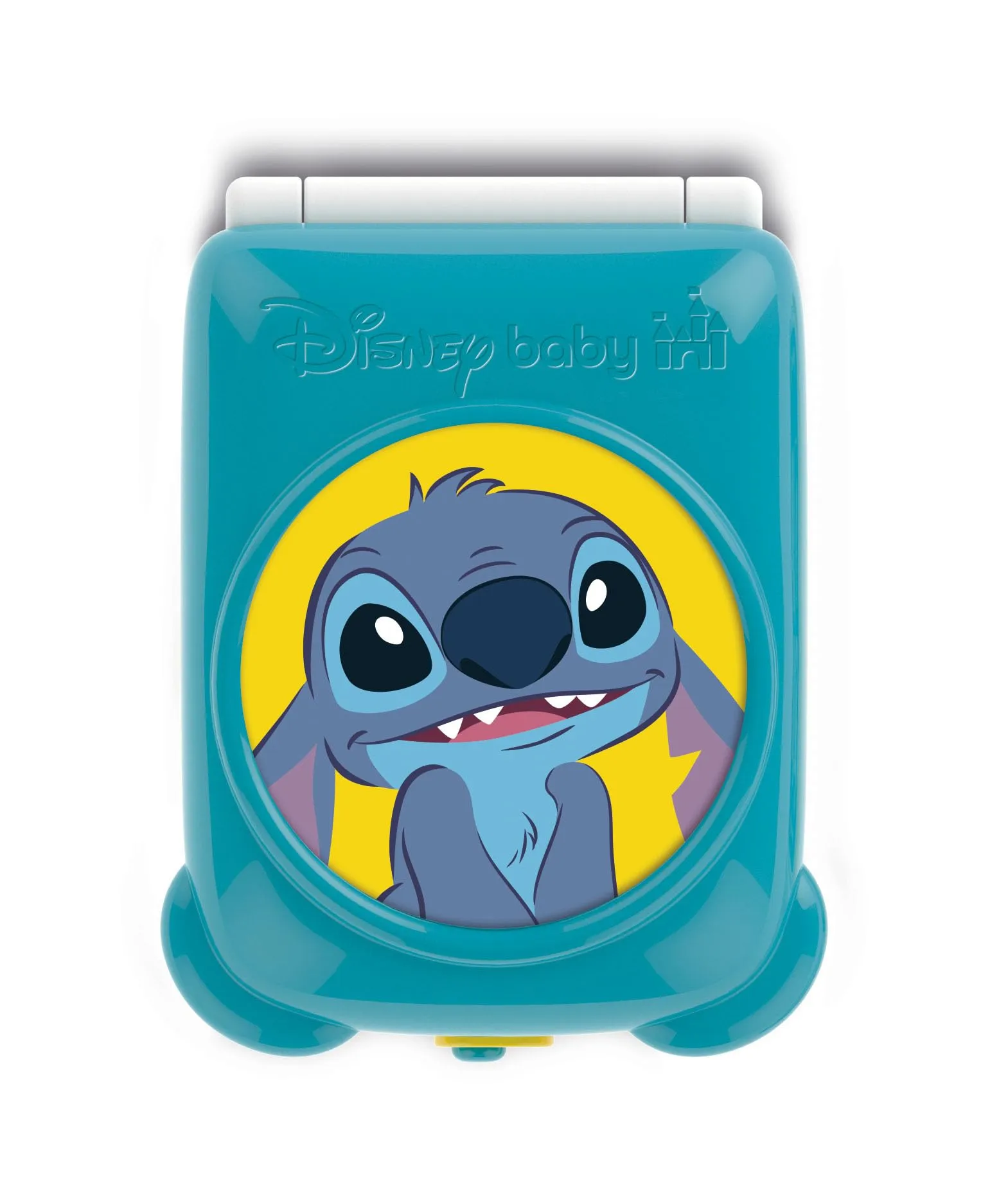 Clementoni Disney Baby - Stitch Flip Phone, Telefono Bambini 9-36 Mesi, Centro attività con 4 Tasti per Stimolare Il Gioco Imitativo con Luci e Suoni, 17519