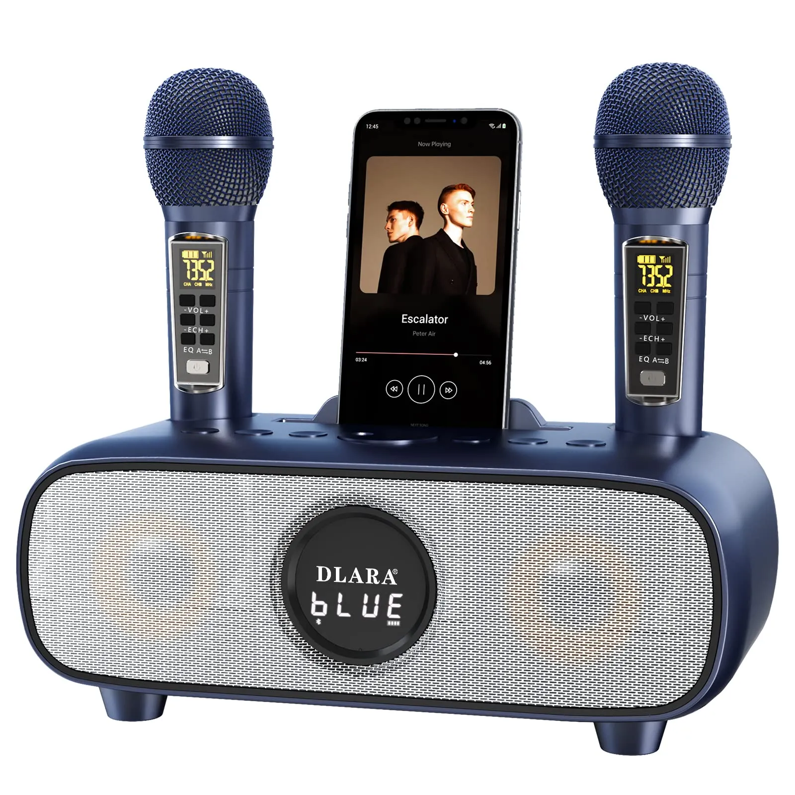 Cassa Bluetooth Karaoke,Aggiornamento karaoke con2 UHF Microfoni Wireless professional,Karaoke Professionale Completo,Supporto AUX/USB/TF,Ideale per Karaoke Domestico,Feste Canore