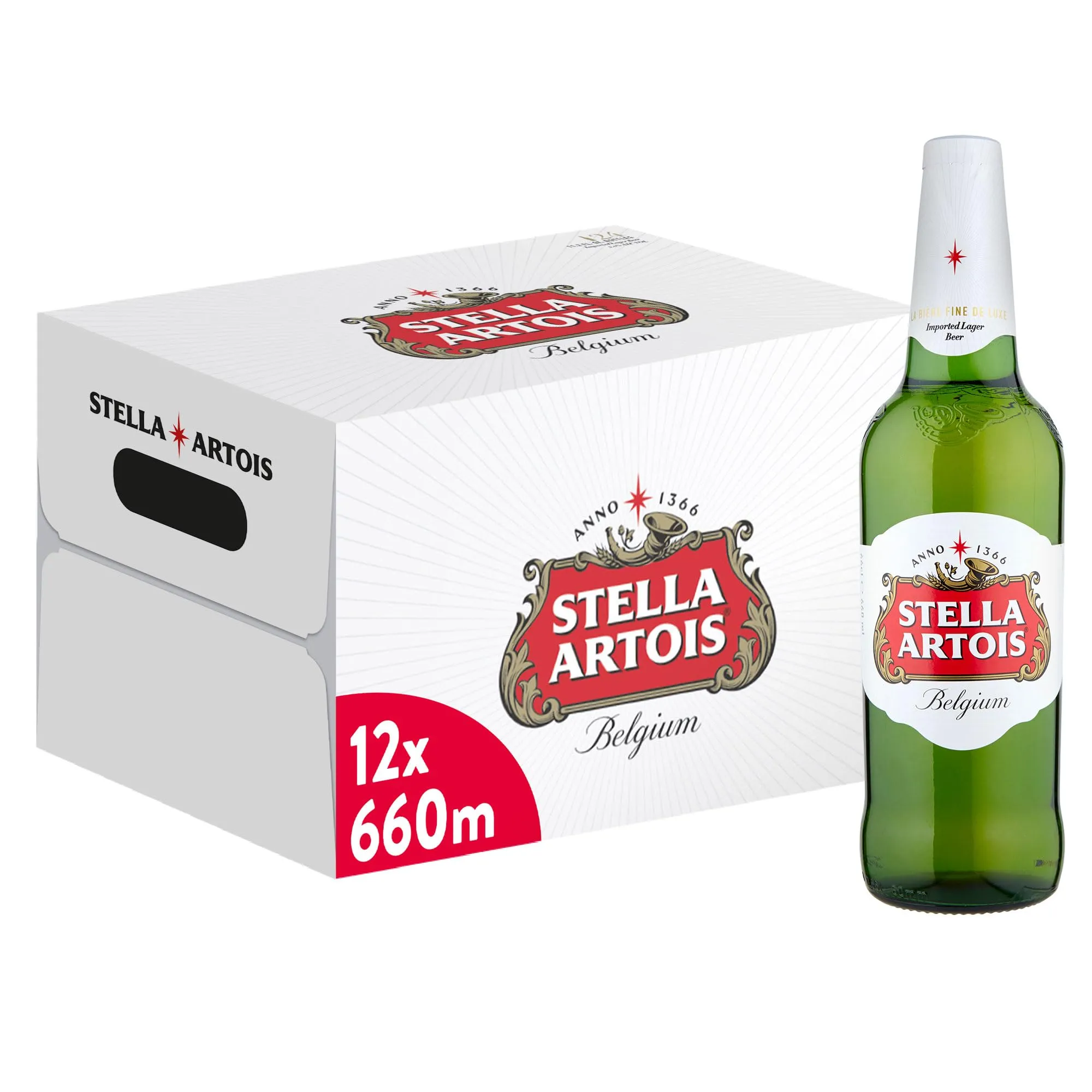 Stella Artois Birra, Bottiglia - Pacco da 12 x 660 ml