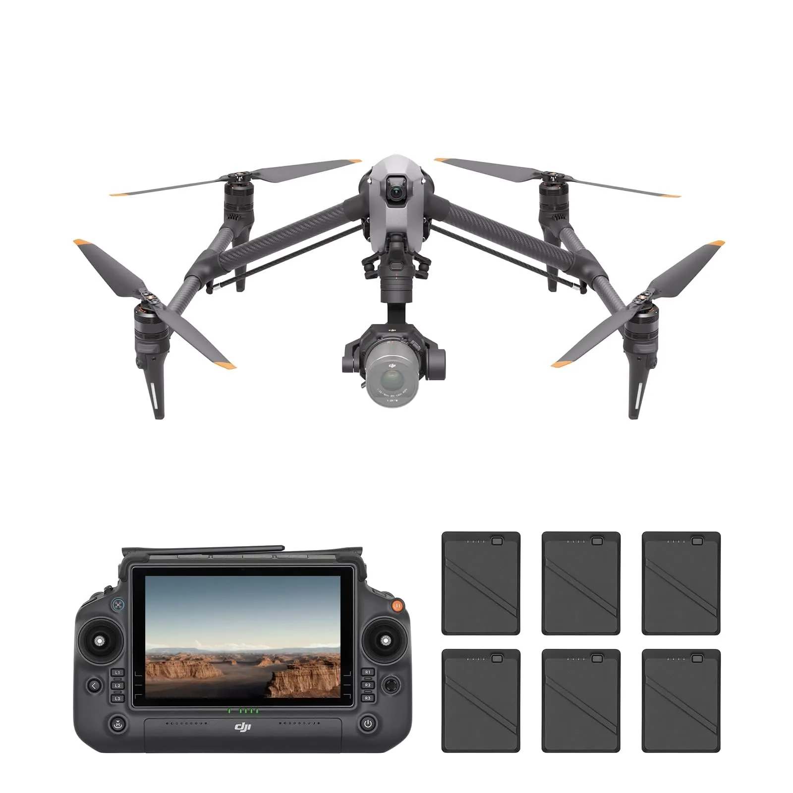 DJI Inspire 3 Combo Standard, Full-Frame in ProRes RAW/CDNG 8K, 1/1.8 pollici, Fotocamera FPV ultra-grandangolare per la visione notturna, Configurazioni a doppio telaio, Trasmissione video O3 Pro