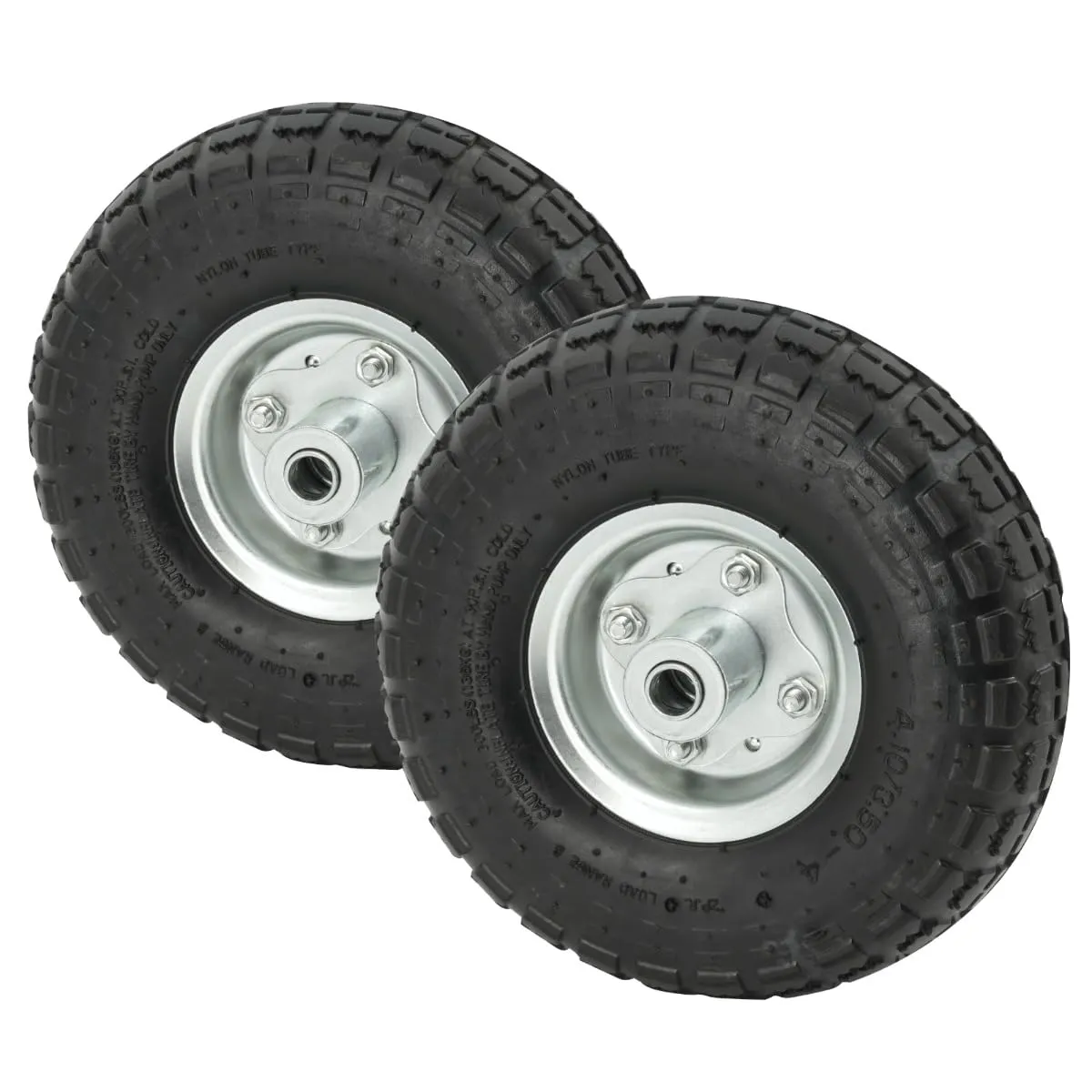 STI 2 x Ruote Pneumatiche per Carrello Porta Pacchi porta casse diametro 4.10/3.50-4 260x85