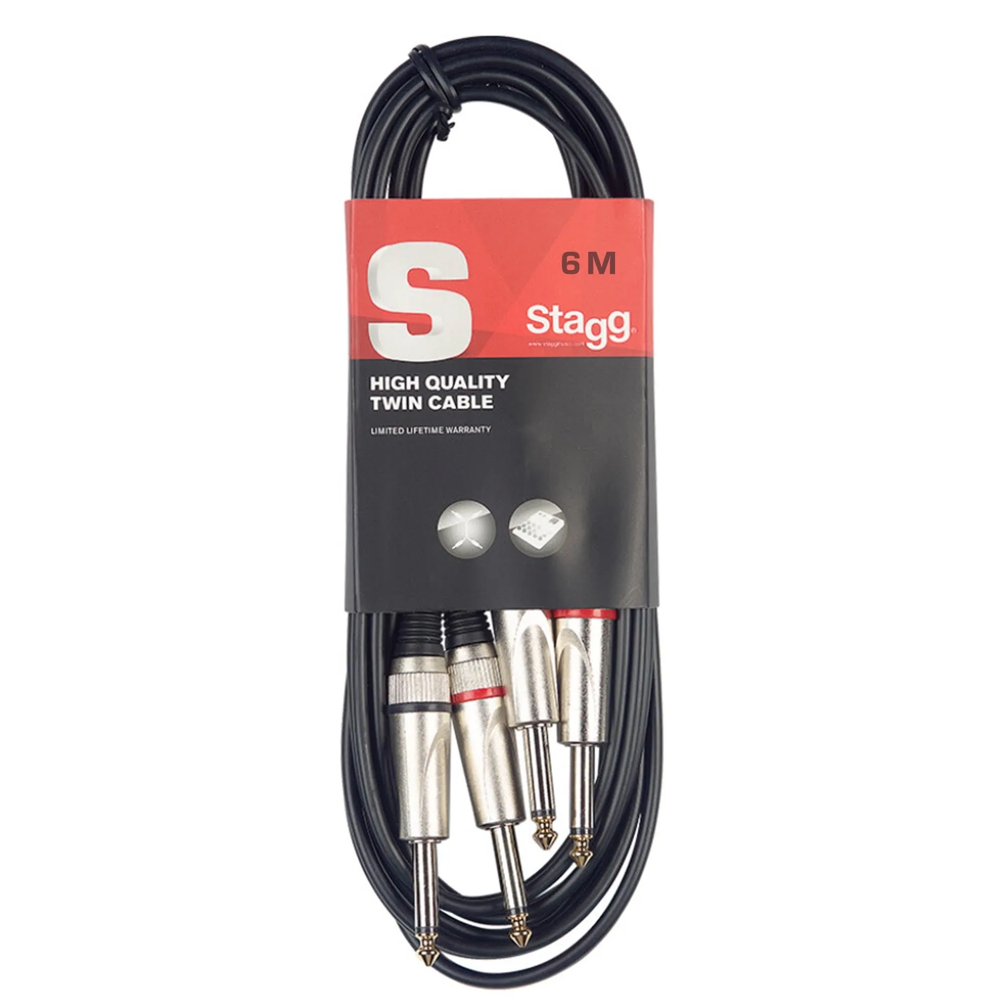 Stagg STC6P Cavo doppio da 6 m 2x Jack