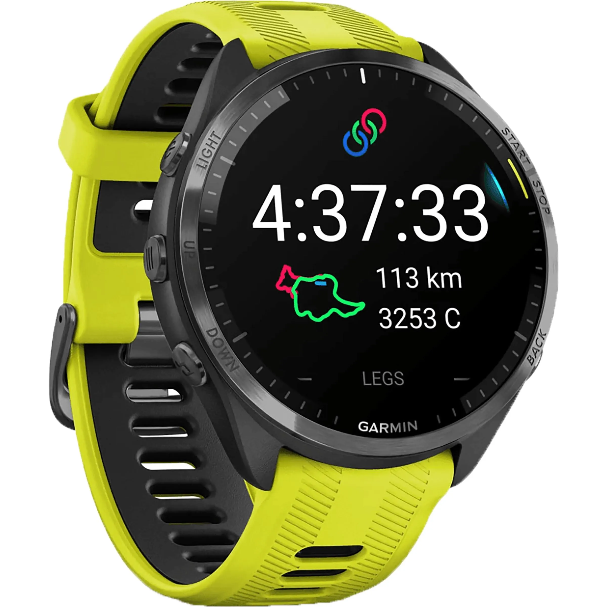 Garmin Runners Smartwatch Forerunner 965 | 23 giorni di durata della batteria in modalità Smart Watch con display colorato Amoled e touchscreen | mappe integrate e metriche avanzate di allenamento