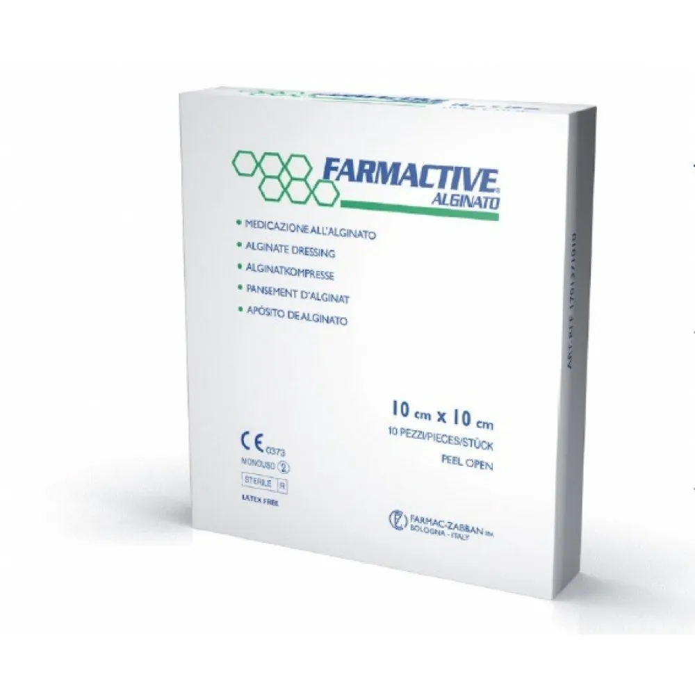 (2367) FARMAC-ZABBAN Farmactive Alginato, 10 x 10, 10 Pezzi