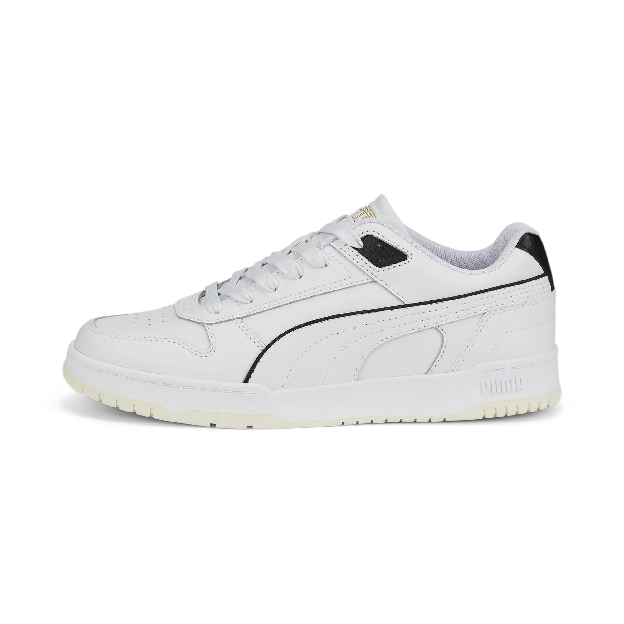 PUMA Rbd Game Low, Scarpe da Ginnastica Unisex - Adulto, Puma White Puma Black Puma Team Gold, 44 EU