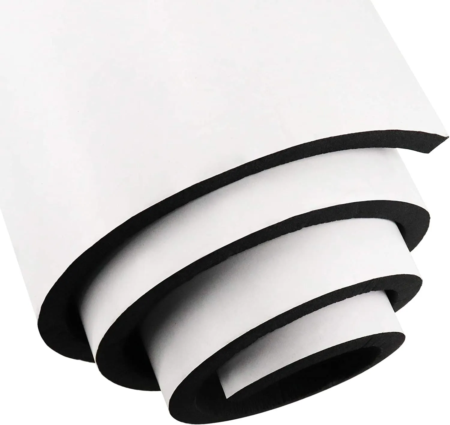Rotolo di schiuma in gomma alveolare, autoadesivo, 300 mm (larghezza) x 6 mm (spessore) x 1,5 m (lunghezza), in neoprene, pannello in gomma alveolare facile da tagliare per fai da te (nero)
