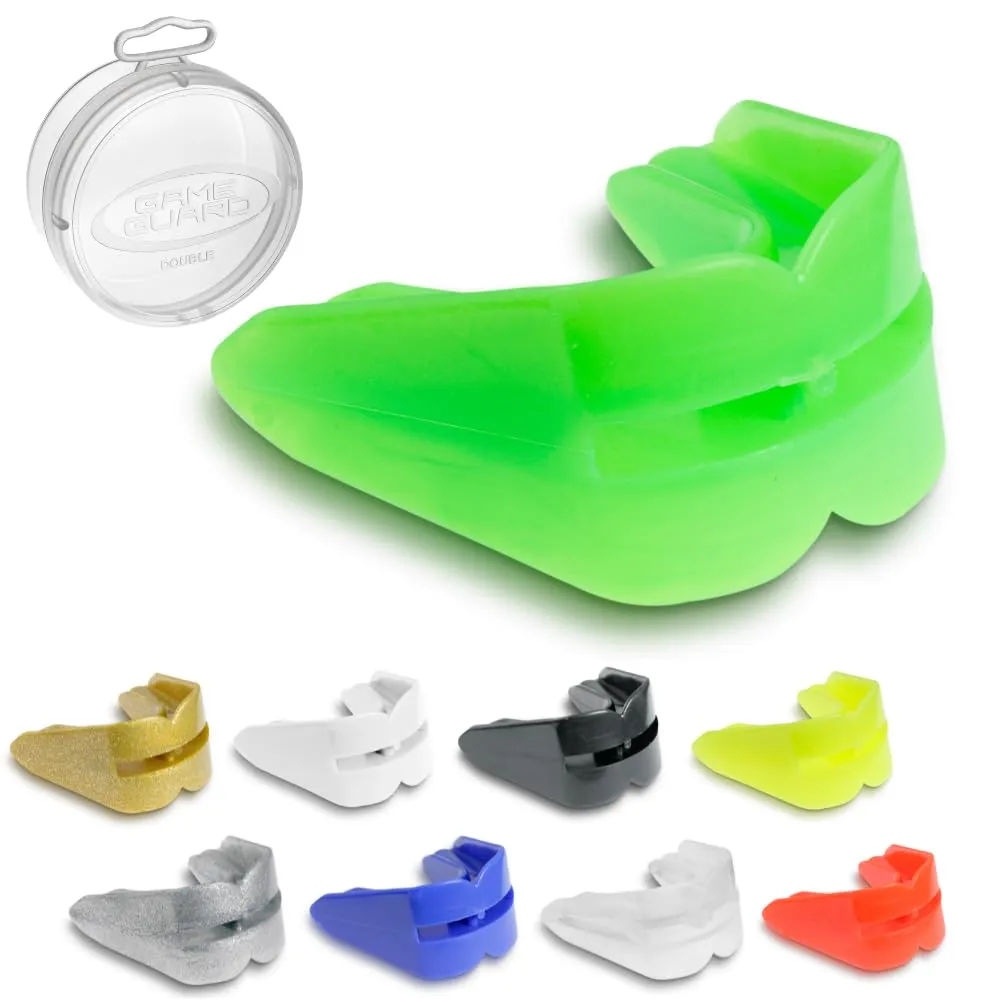 GAME GUARD Doppio paradenti/Proteggi denti/Paradenti - Paradenti, Approvato CE, Boxe, MMA, Sport di Game Guard