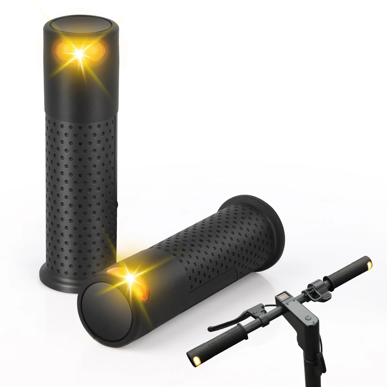 RUISHIKA E Scooter Freccia con Maniglia, Scooter Lampeggiante Maniglia Luce di avvertimento Doppio Flash Luce Posteriore con Xiaomi M365/Pro2/1S Ninebot ES1 ES2 ES4 G30 Soft Handlebar Grips, Accessori