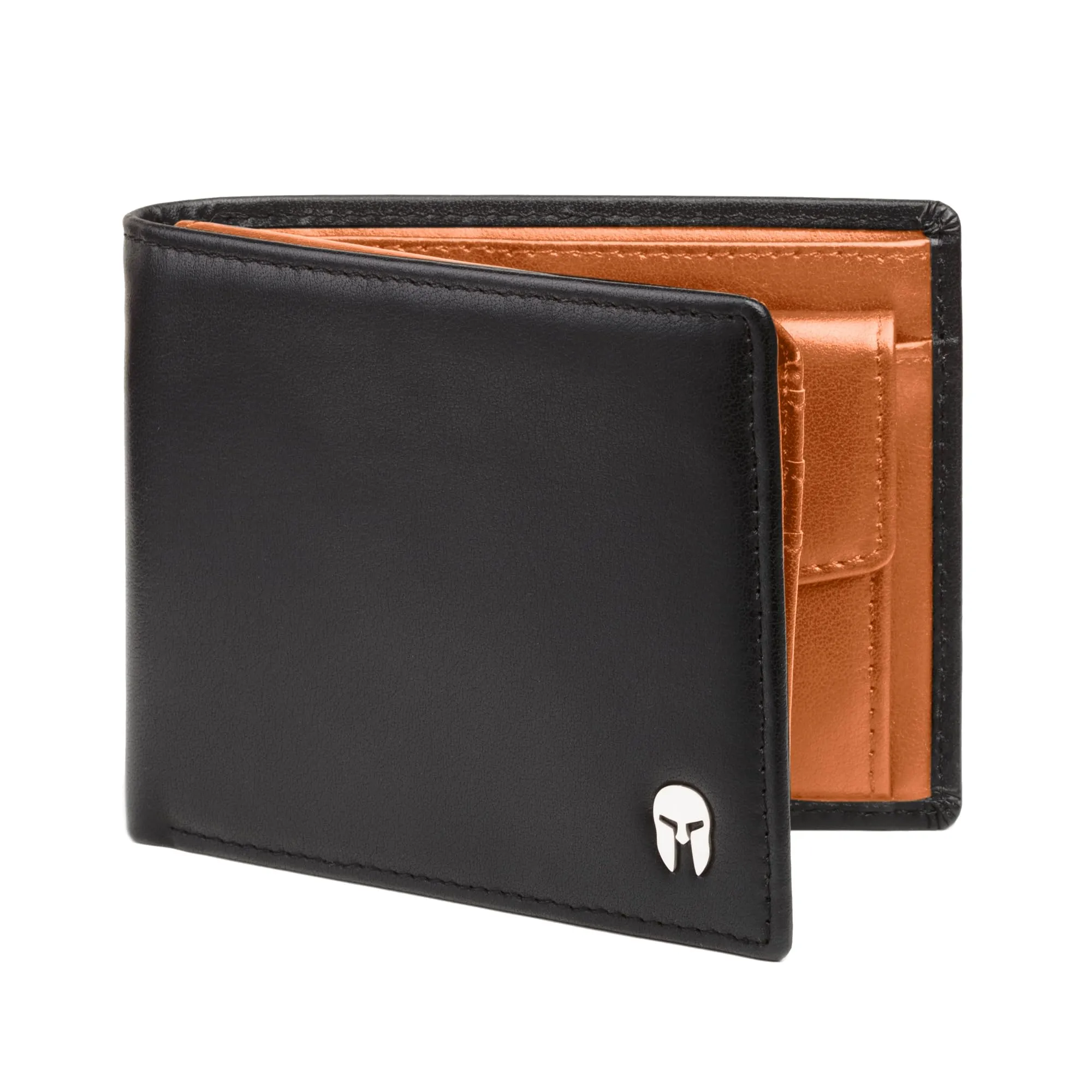 SPARTANO Portafoglio Uomo con Protezione RFID, 11 Slot per Carte Credito, 1 Tasca Portamonete, 2 Scomparti Banconote, 3 Tasche interne - ZEUS
