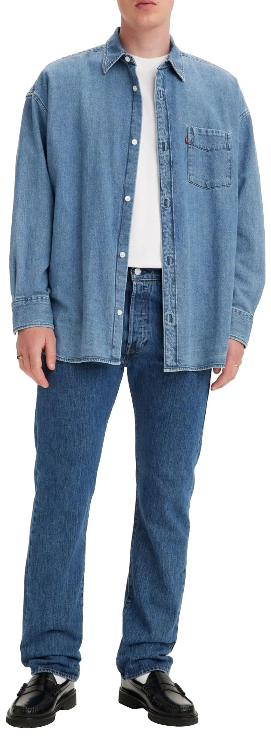 Levi's 501 Original Fit, Jeans Uomo, Stonewash, 33W / 32L