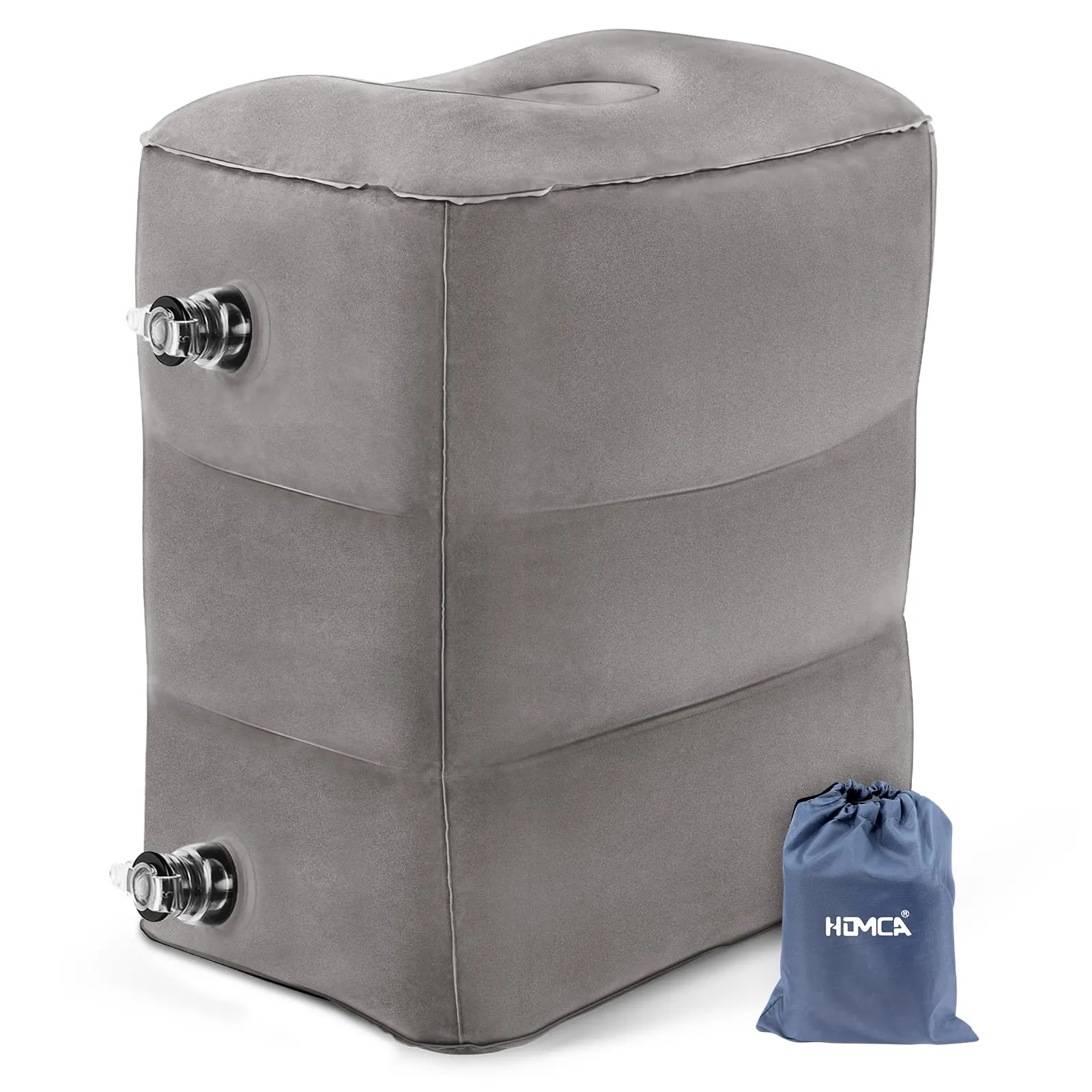 HOMCA Poggiagambe Cuscino per Piedi Riposo, Portable Outdoor Cuscino poggiapiedi Gonfiabile per Aerei, Automobili, Autobus, Treni, Ufficio e Bambini a Dormire sui voli Lunghi