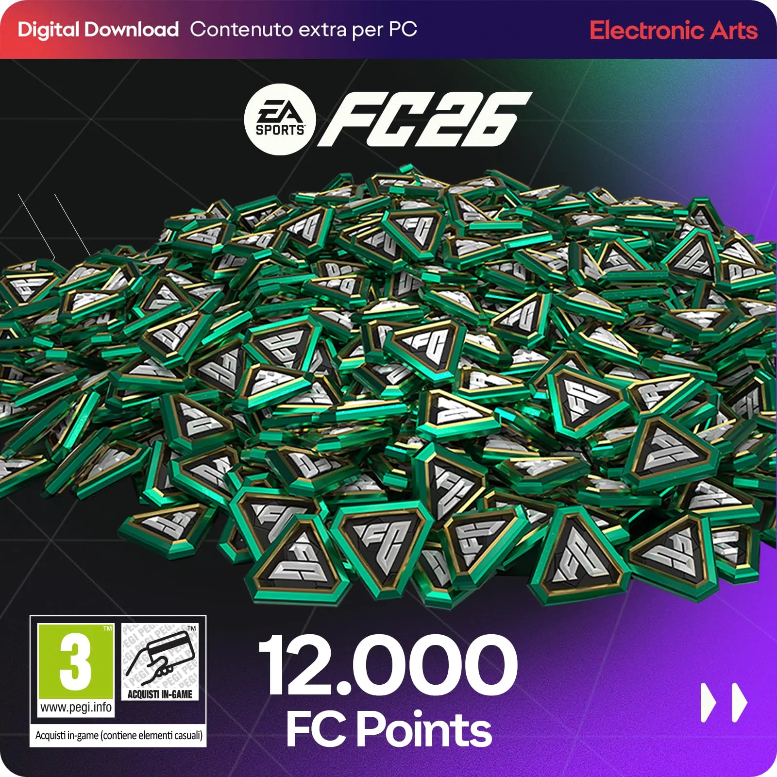 EA Sports FC 26 12000 UT Points PCWin | Codice EA App | Videogiochi | Italiano
