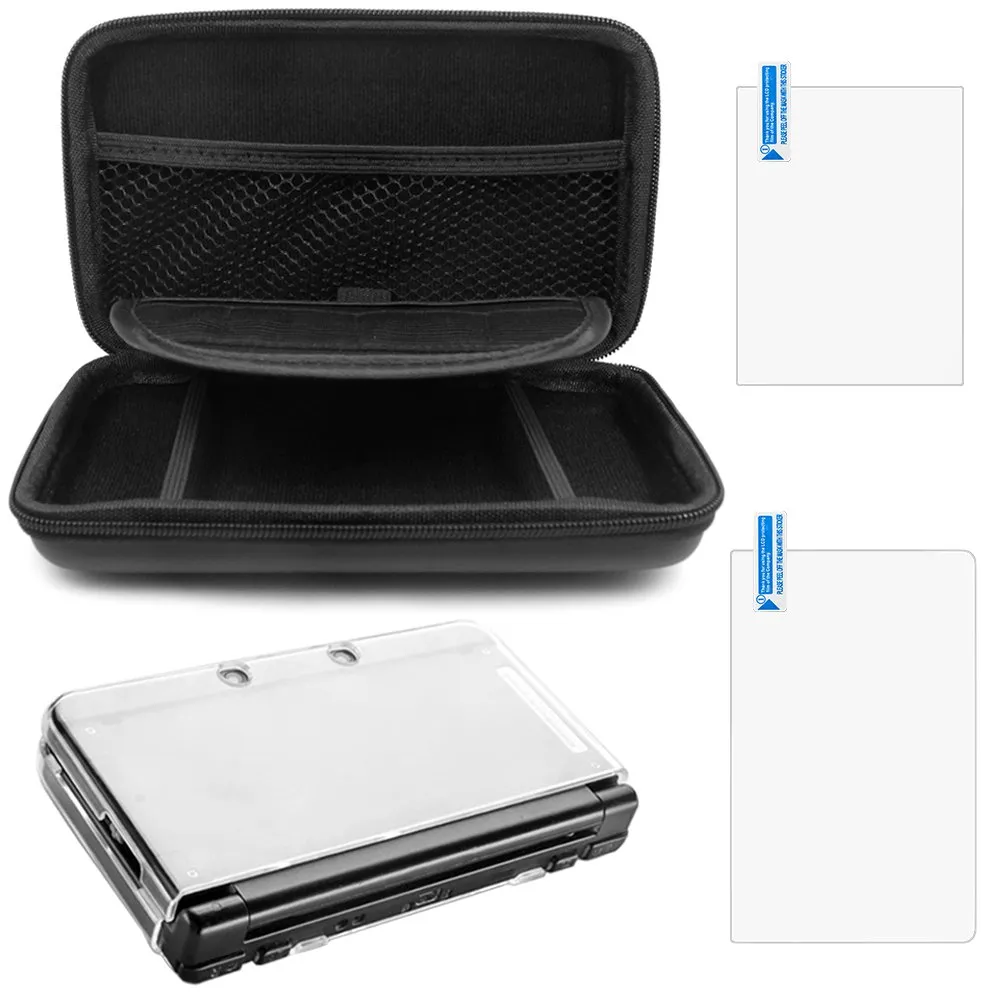 AFUNTA Custodia Protettiva per Nintendo New 3DS XL, con Copertina Rigida e Protezioni per Schermo da 2 Pezzi, Borsa da Viaggio Rigida, pellicole protettive per Schermo Superiore e Inferiore