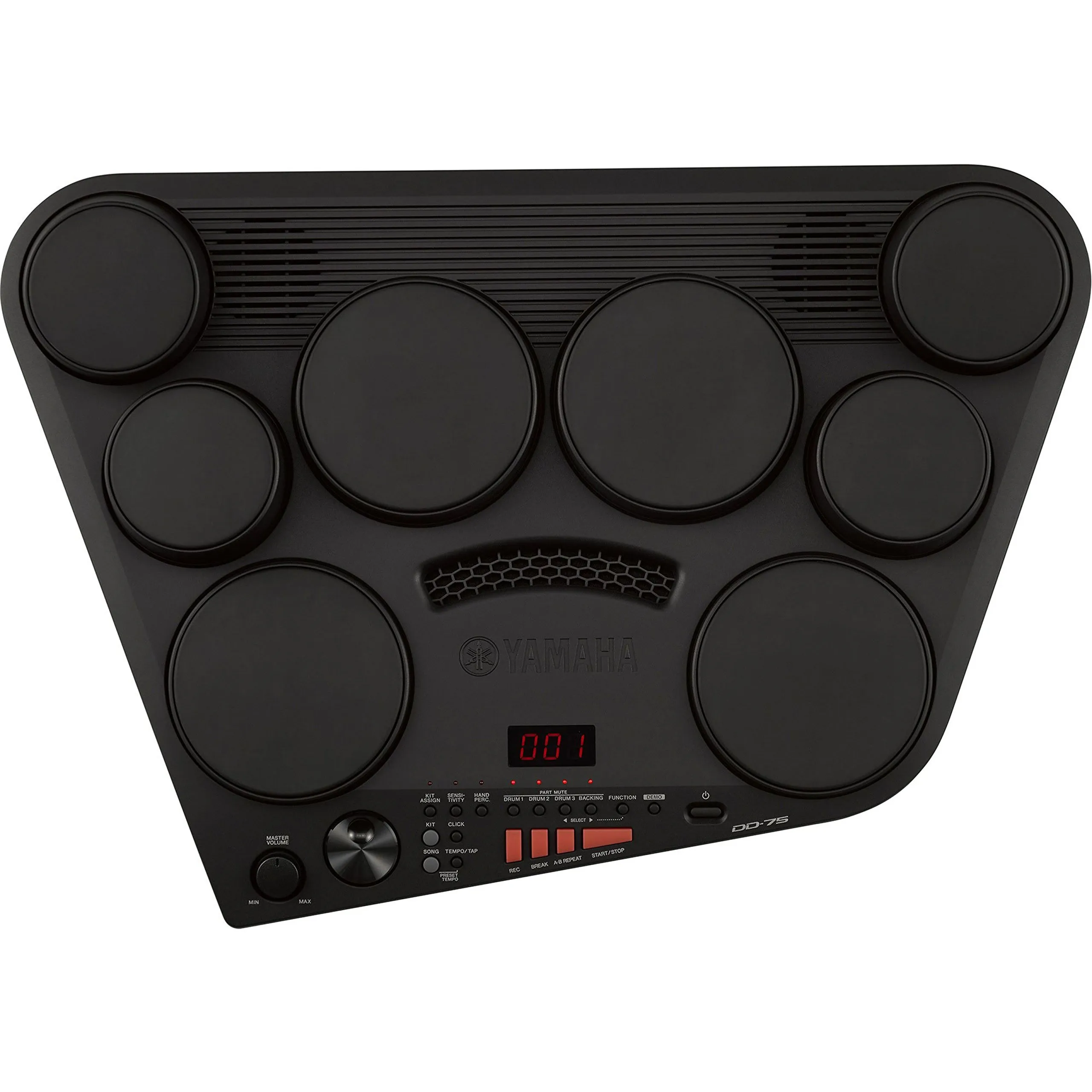 Yamaha DD-75 Batteria Elettronica Portatile – 8 Pad Dinamici – 570 Suoni in 75 Kit – Modalità Percussione con 105 Canzoni – Funzione di Registrazione – Compatibile con Cuffie – Nero