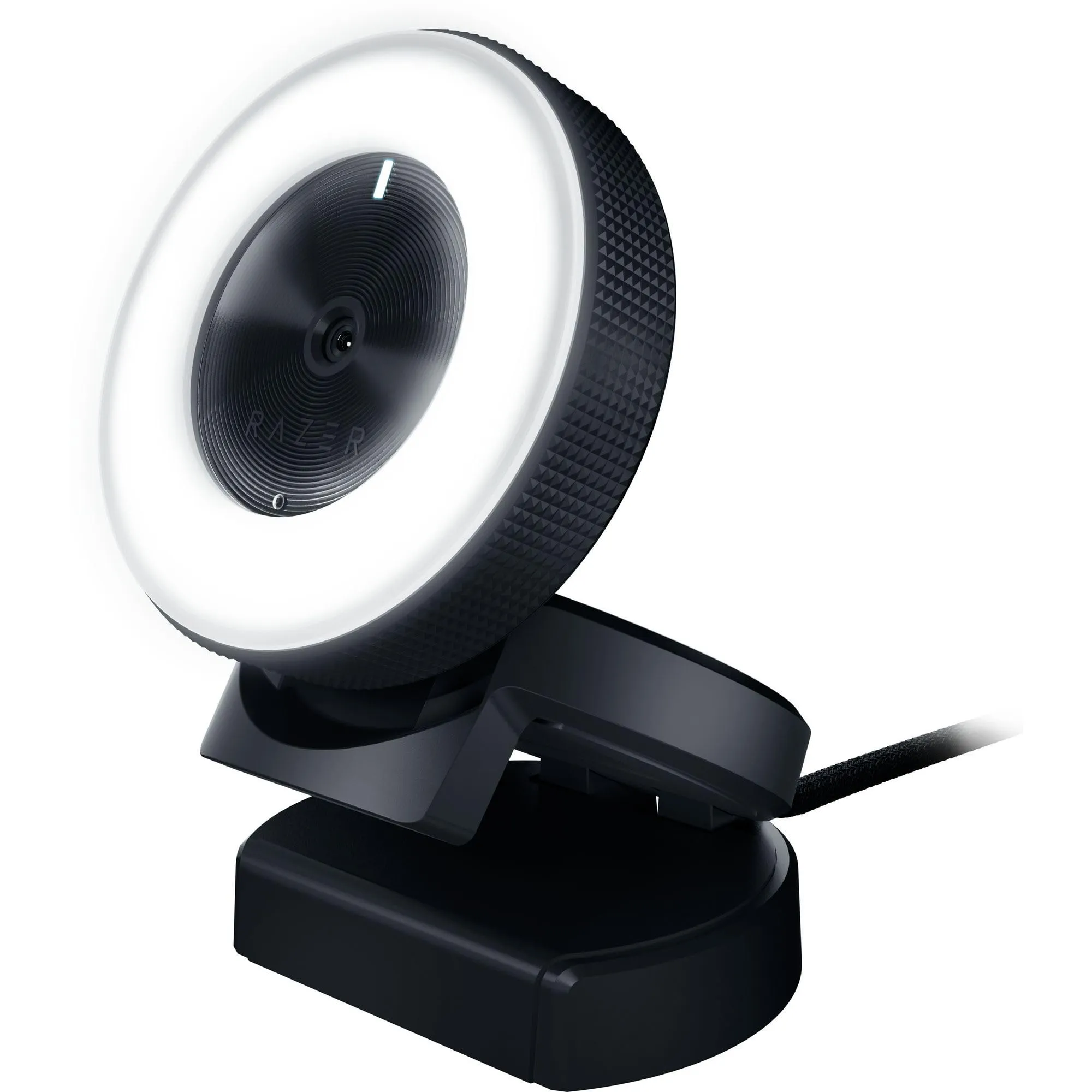 Razer Kiyo - Fotocamera di trasmissione con anello di luce - fotocamera web USB - video HD 720p / 1080p (compatibile con Open Broadcaster Sofware, Xsplit, autofocus, connessione per treppiede) Nero
