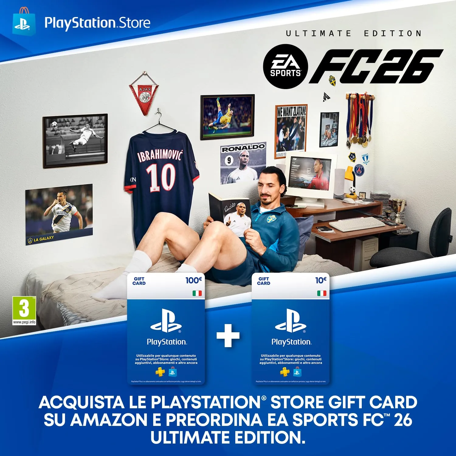 110€ Gift Card PlayStation Store per EA SPORTS FC 26 Ultimate Edition | Account Italiano [Codice via Email]