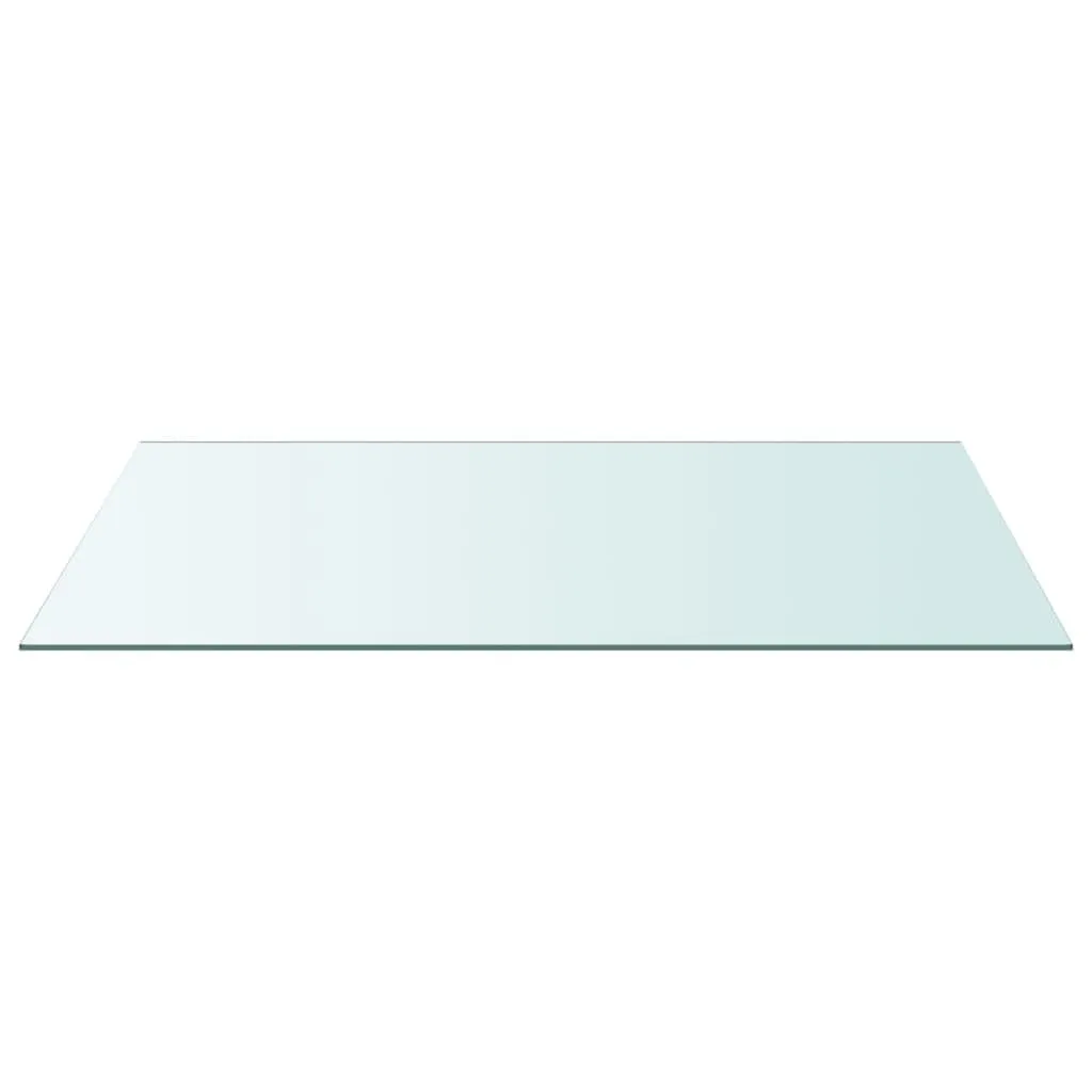 vidaXL Piano Tavolo Trasparente 50x100 cm Vetro Temperato