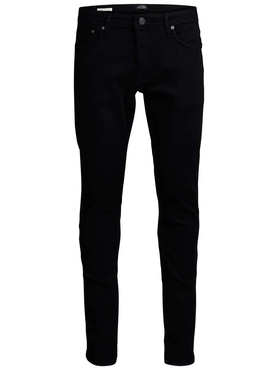 JACK & JONES Jjiglenn Jjfelix Am 046 50 SPS Noos, Jeans Slim Uomo, Nero (Black Denim), W30/L30 (Taglia Produttore: 30)