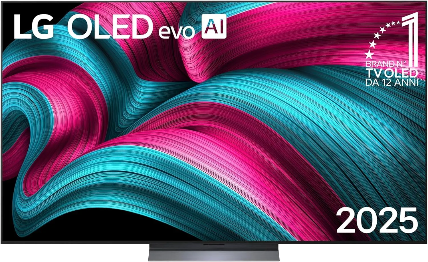 LG OLED evo AI C5 TV 77 pollici, Smart TV 4K, Processore α9 Gen8, Brightness Booster, webOS con AI, Dolby Vision e Atmos, Gaming con VRR e GSYNC 4K@144Hz, OLED77C55LA 2025