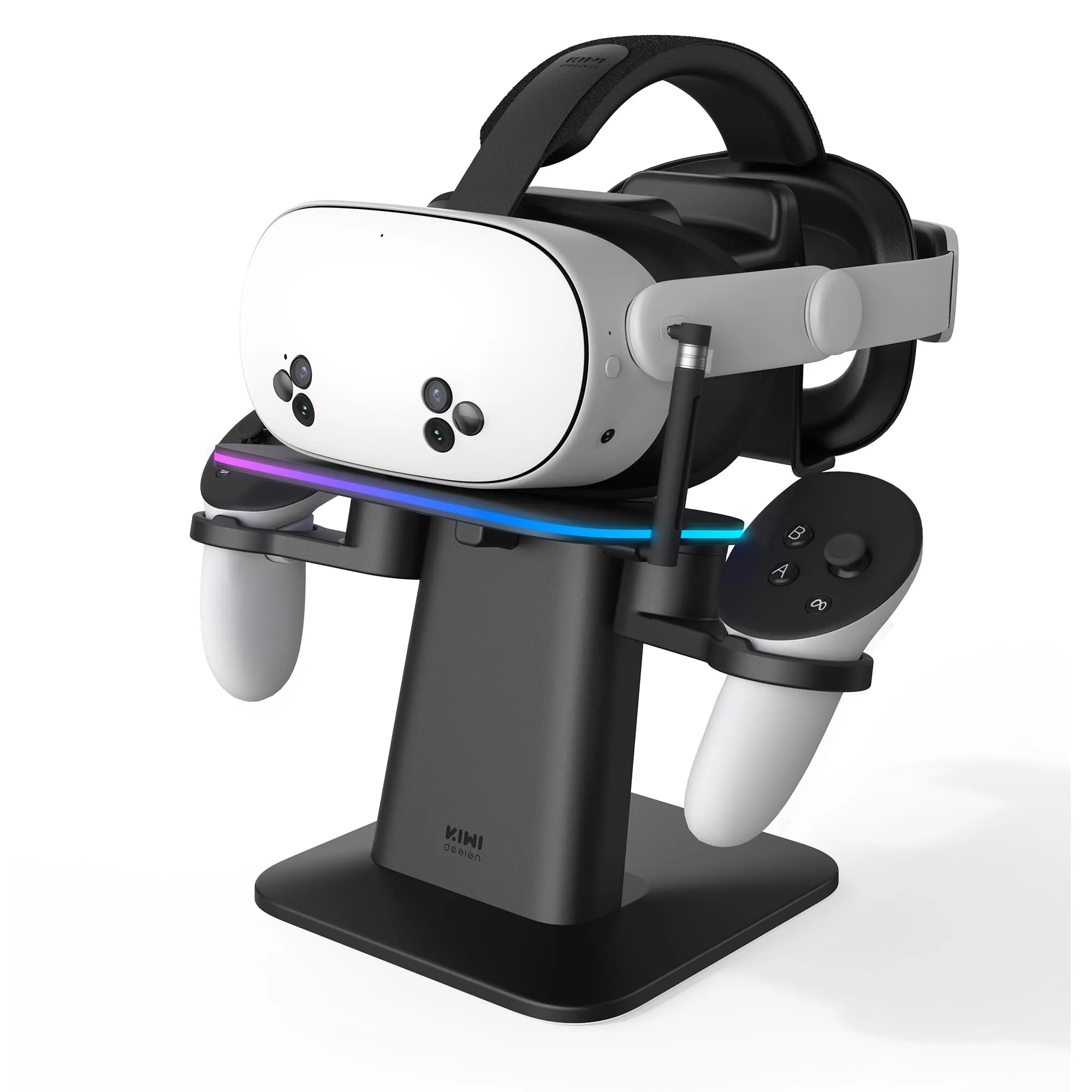 KIWI design Dock di Ricarica per Accessori Quest 3S/Quest 3/Quest 2/Quest Pro, Accreditate da Meta