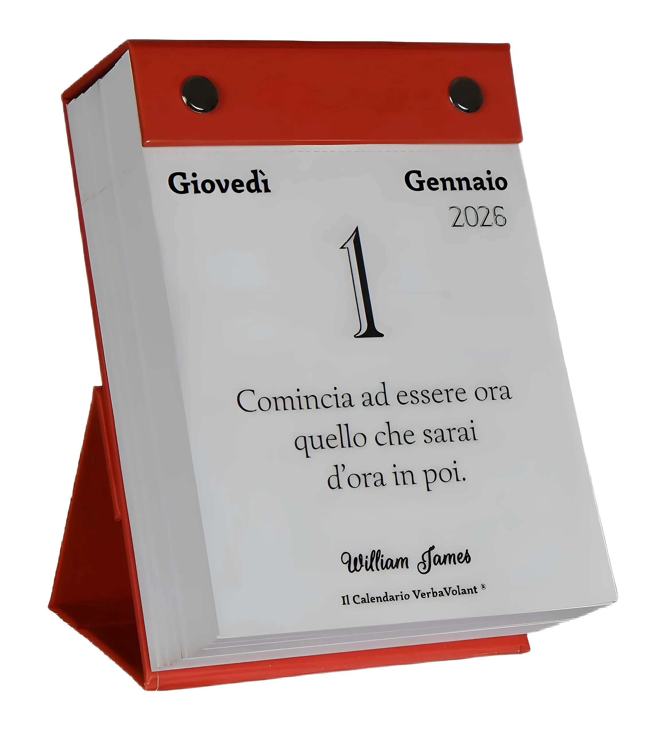 Calendario VerbaVolant 2026, L'unico magnetico, Calendario da tavolo, Supporto magnetico integrato, Idea Regalo, Ogni giorno una frase filosofica, Calendario con scatola premium