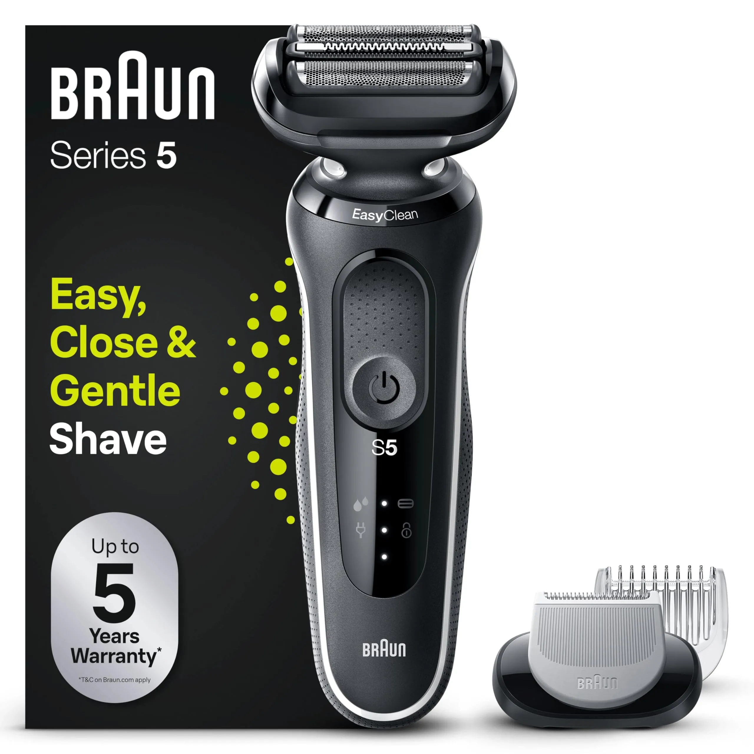 Braun Rasoio elettrico da uomo Series 5 51-W1600s con accessorio per la cura del corpo EasyClick, EasyClean, Wet & Dry, ricaricabile, rasoio a lamina senza fili, bianco. Quale? Miglior acquisto
