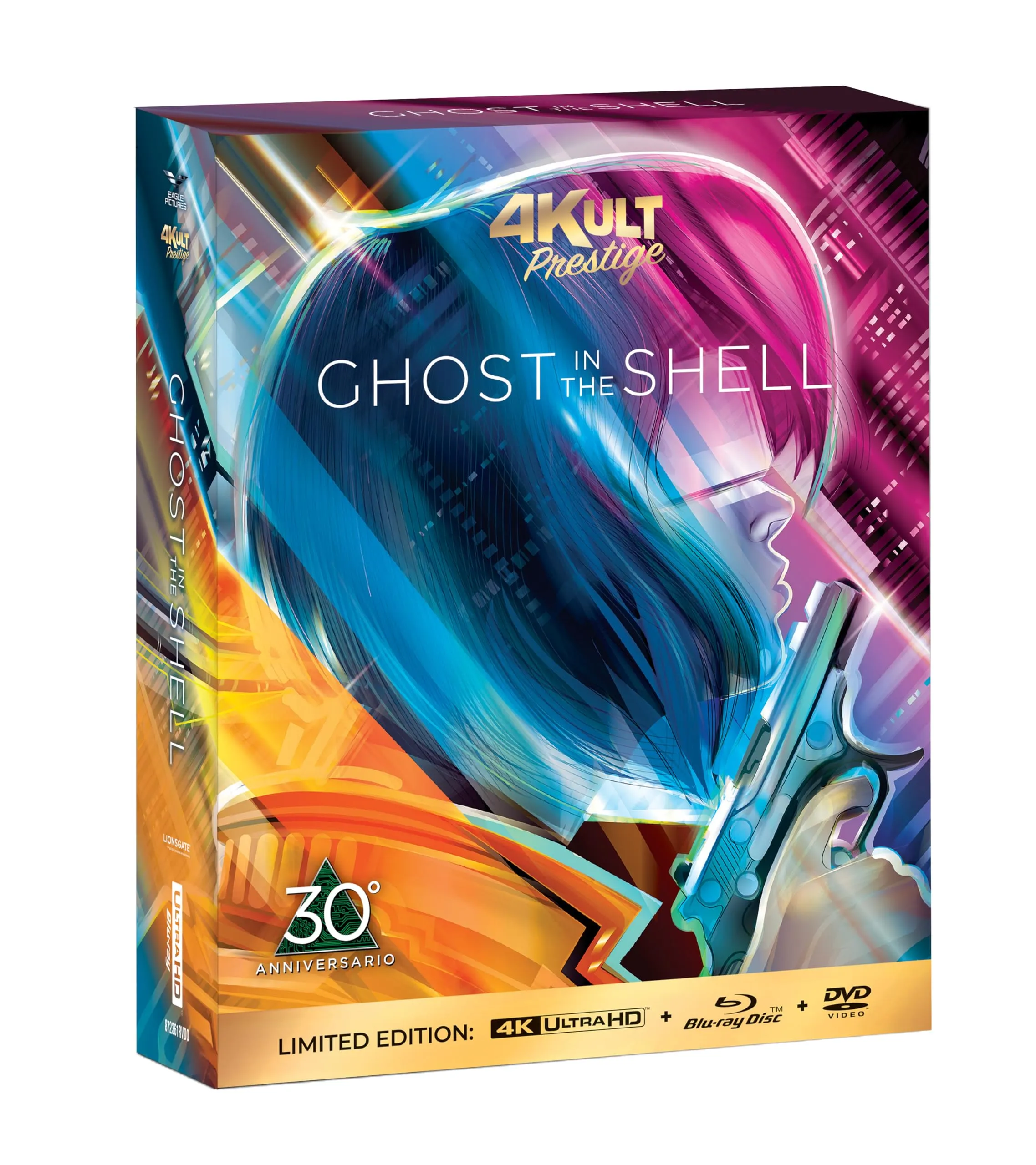 Ghost In The Shell- "4Kult Prestige Edition" 30 Anni - Ediz.Num. (1 4K + 2 Bd + 2 Dvd)