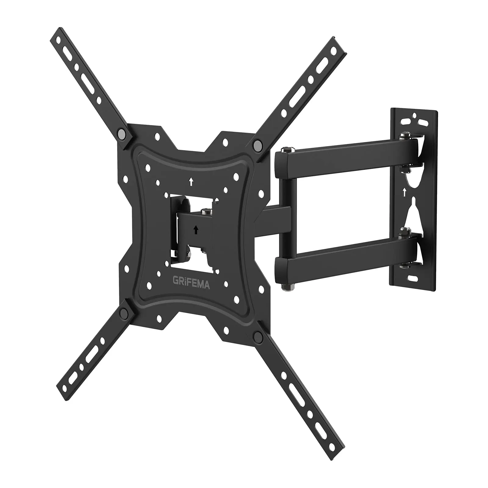 Grifema GB1004 Supporto Tv Parete, Per Tv a Schermo Con Ruotare e Inclinare Supporto Tv Per Montaggio Su Parete, Vesa 400X400mm e Carico Massimo 30 Kg, Nero, 26"a 55"