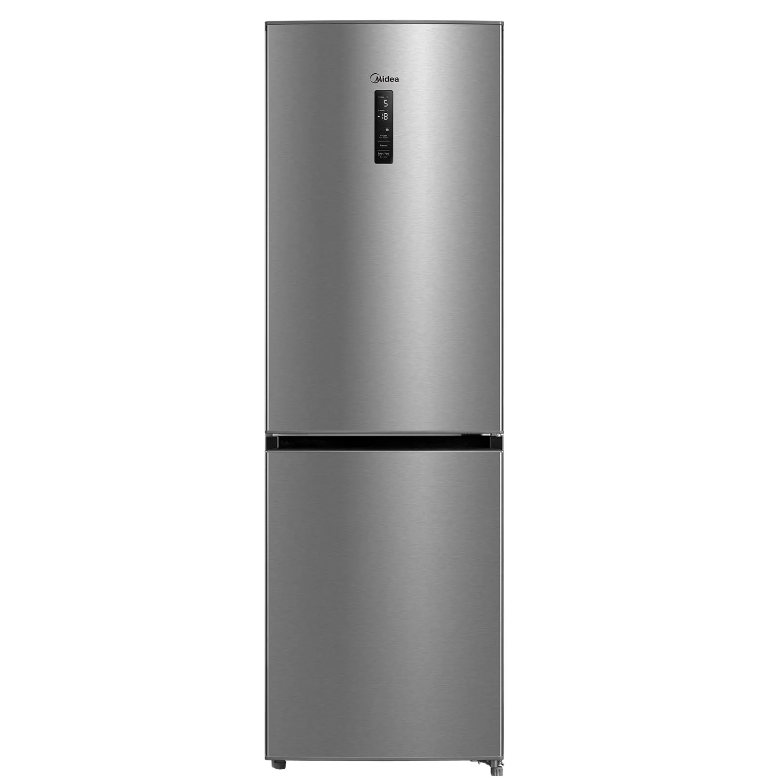 Midea MERB345MGC02 frigorifero con congelatori, 338L, 171 KWH/annum, Illuminazione LED, Nofrost, Controllo digitale, 35 dB, Inox