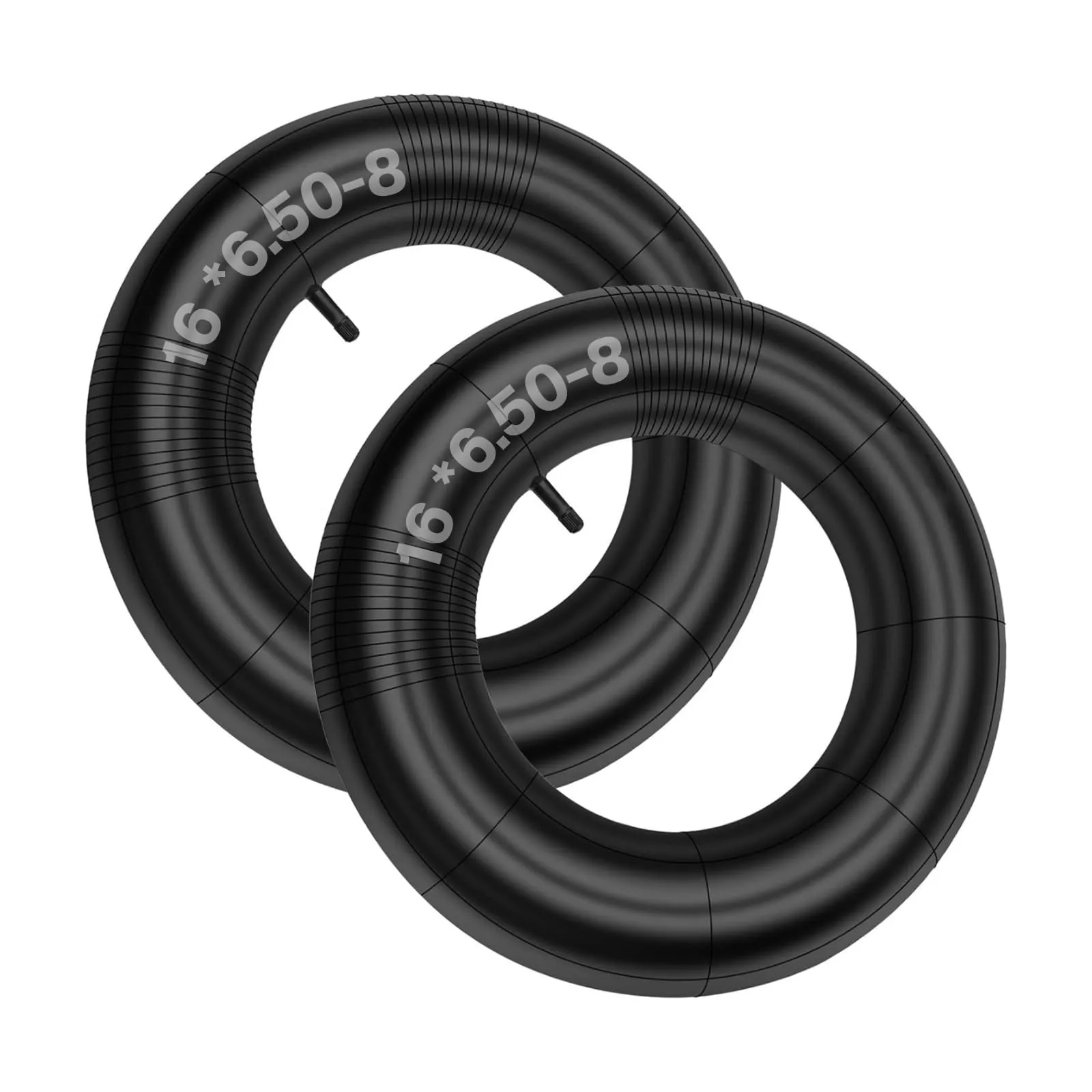 Confezione da 2 camere d'aria 16x6,50-8 16x650-8 16x750-8 16x750-8 con valvola diritta per golf cart, trattore, tosaerba, spazzaneve, timone, rimorchi, carriole e ATV