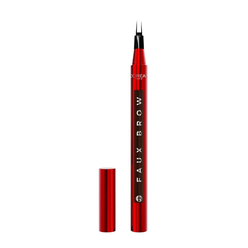 L'Oréal Paris Penna Sopracciglia, Per Sopracciglia Folte e Colorate, Tenuta Fino a 48H, Effetto Ultra Naturale, No Transfer, Infaillible Faux Brow, Tonalità: Dark Brunette, 1 g
