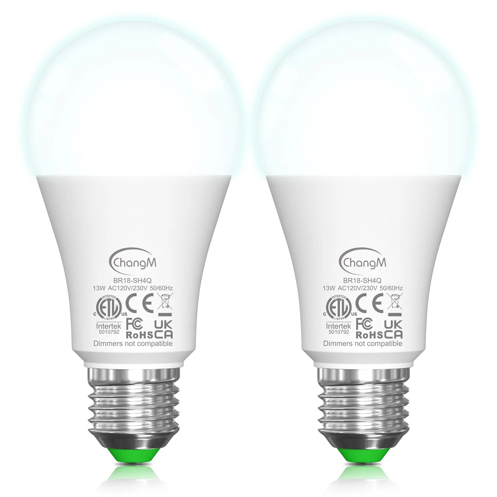 ChangM Lampadina Con Sensore, 13W E27 Lampadina LED con Sensore Crepuscolare Luce Notturna con Automatico Interno/esterno Luce Diurna 4500K, Confezione da 2