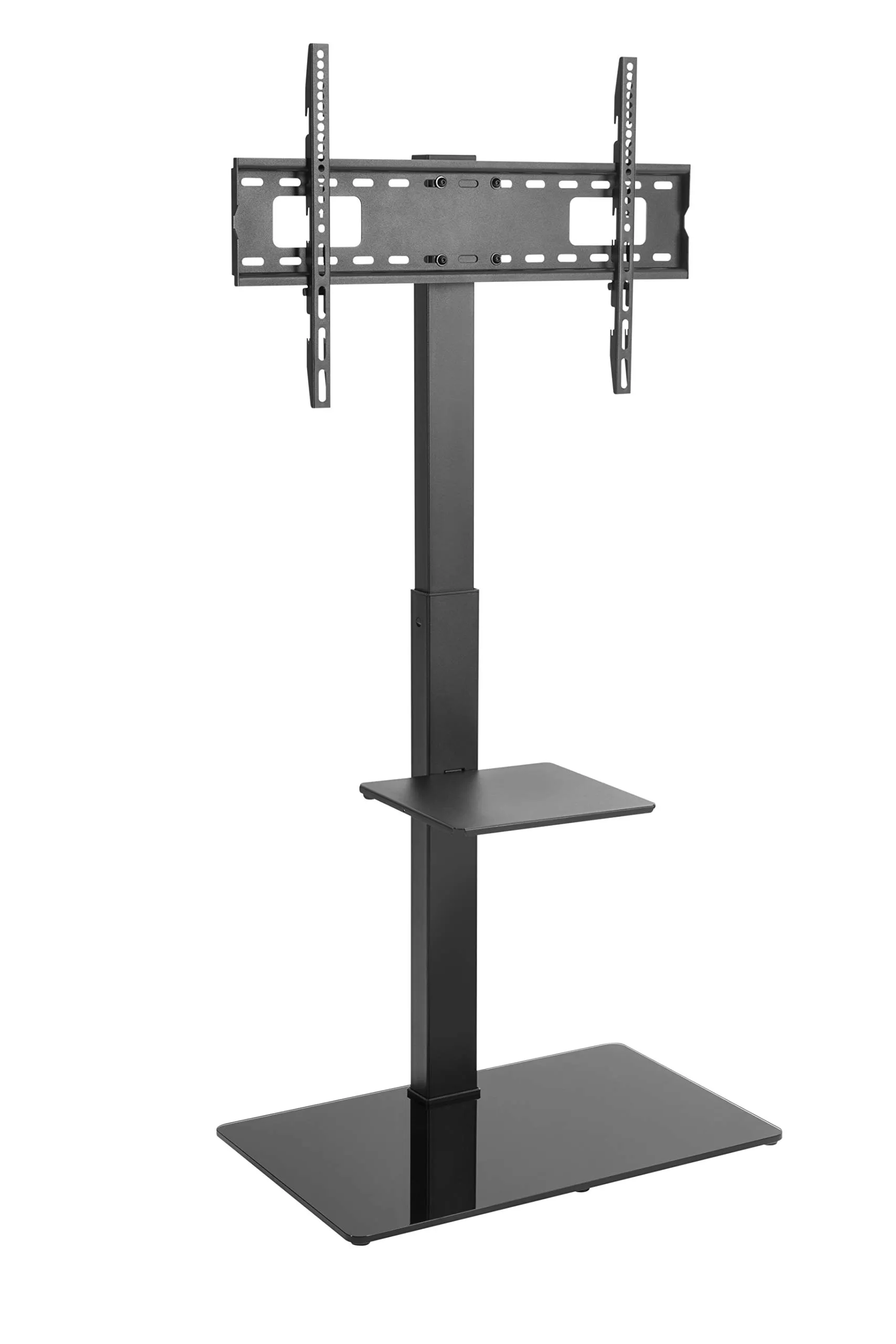 Supporto staffa da pavimento per tv led lcd con base vetro temperato fino a 70 pollici