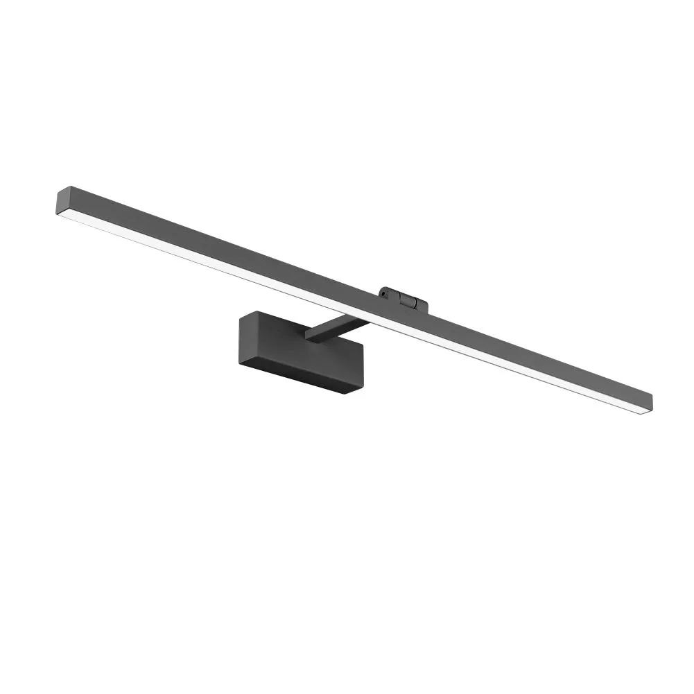 Klighten Lampada a Specchio a LED Bagno 24W Lampada Armadio Specchio Applique da Parete Moderna Illuminazione da Bagno Bianco Neutro 5500K IP44, Nero