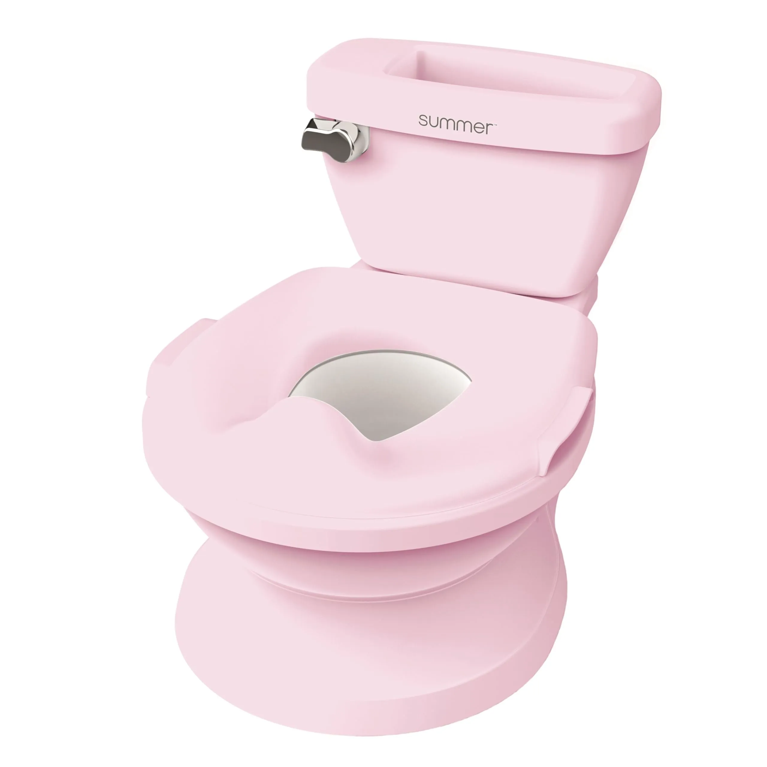 Ingenuity My Size Potty Pro, Vasino per Bambini Realistico 2-in-1 con Suono di Scarico - Riduttore WC Rimovibile - Facile da Pulire - con Scomparto Portaoggetti, 18M+, Fino a 23 kg (Rosa)