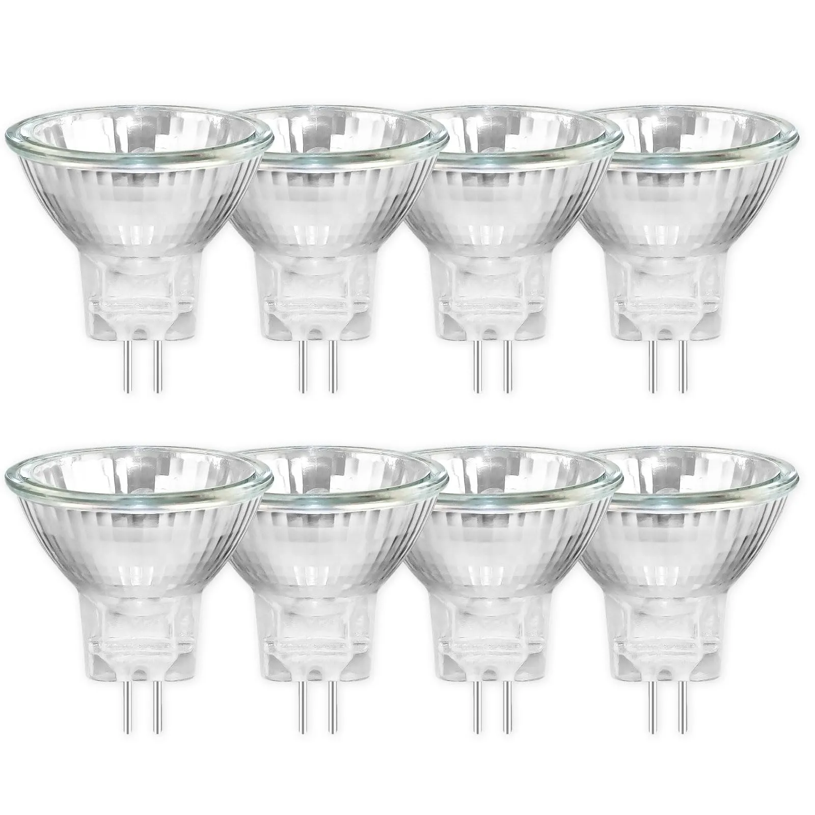8 Pezzi Lampadine Alogena Faretto MR11 GU4 20W 12V, Dimmerabile Bianca Calda 2700 K, 250LM, 35mm*35mm, Alogena Dicroica con Riflettore, per Illuminazione da Incasso e Illuminazione D’accento