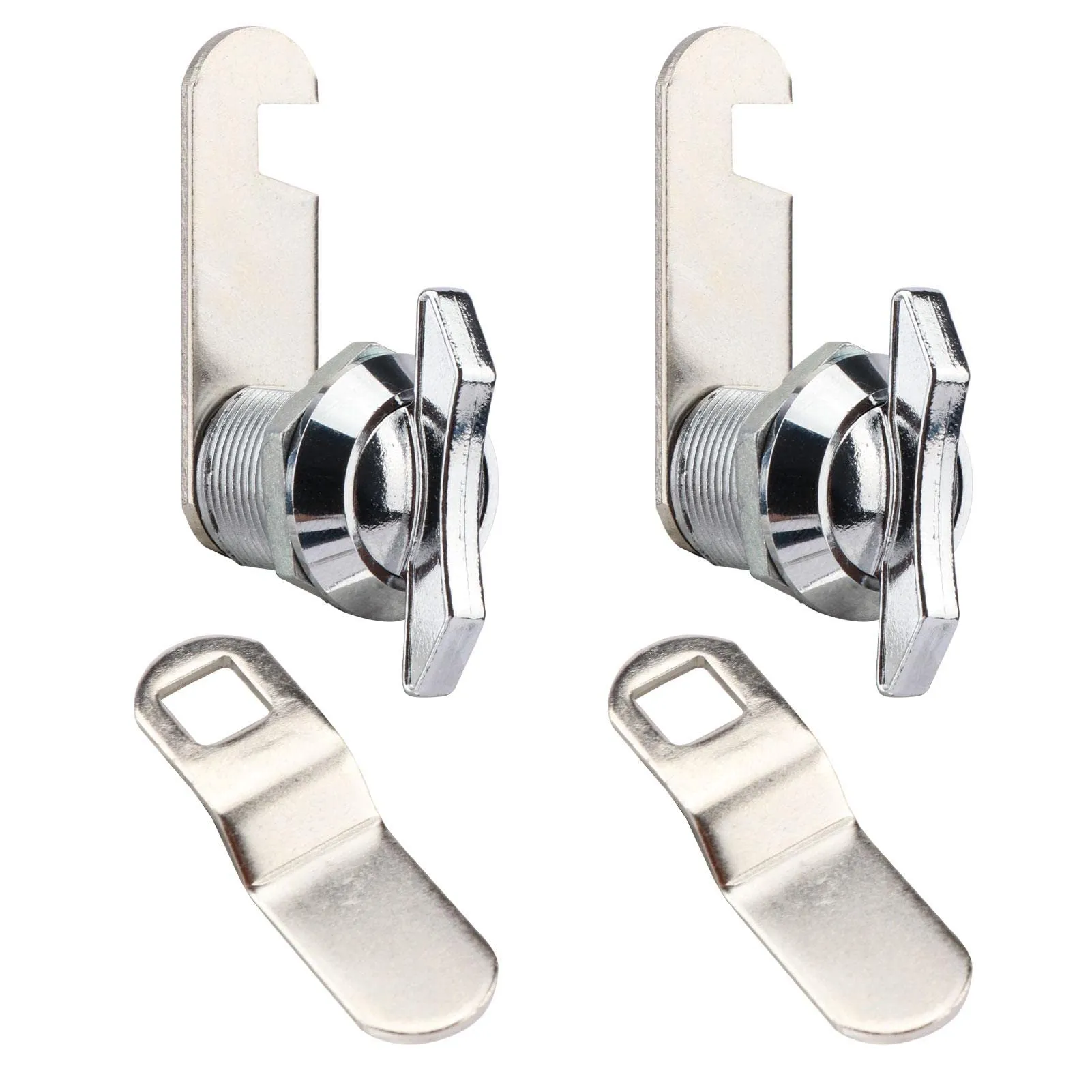 Confezione da 2 serrature a camma offset con funzione a pollice, senza chiave, chiusura senza chiave, serratura a camma per vano camper, porte, veicoli, stoccaggio