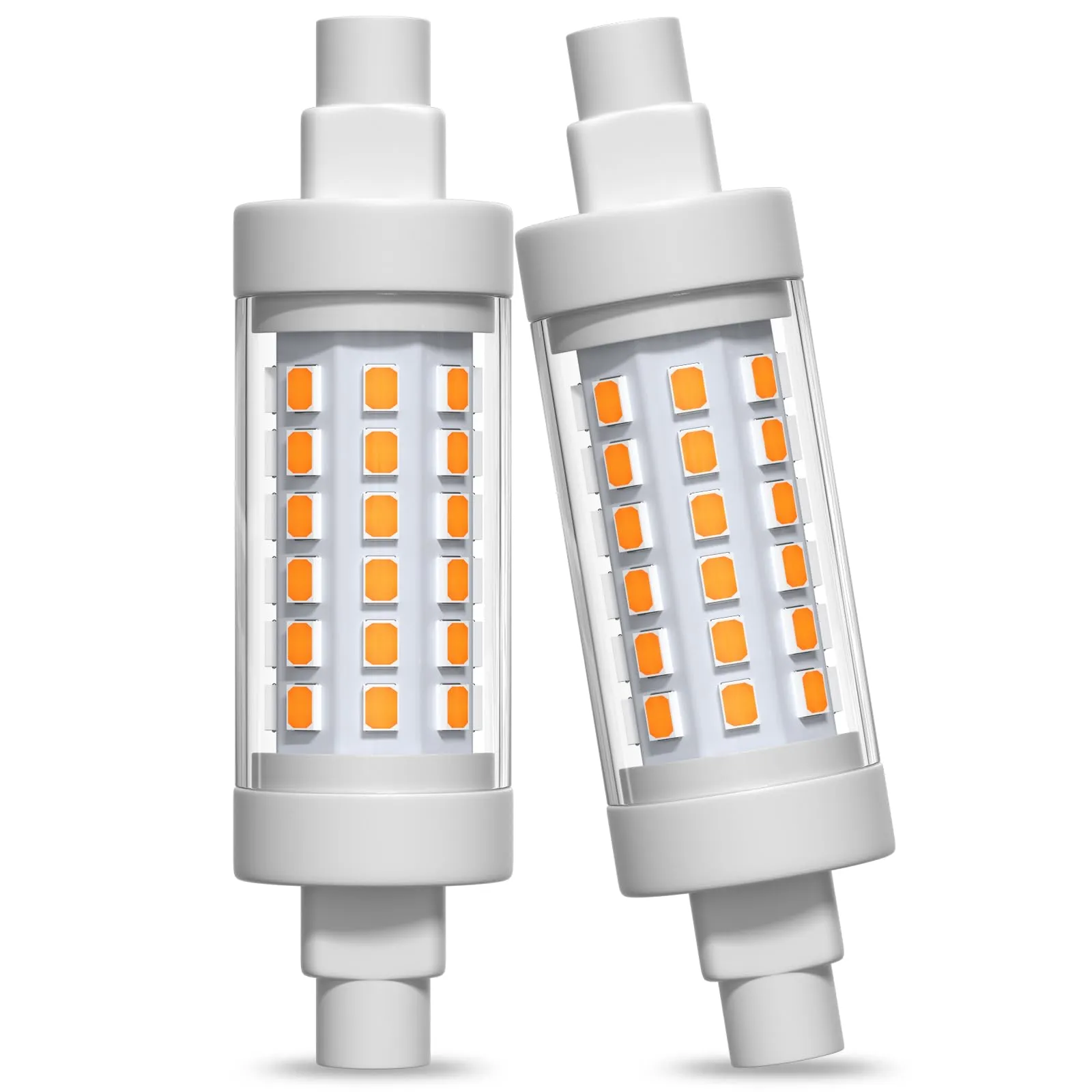 Lamptobe Lampadine LED 10W 78mm R7S, Dimmerabile Bianco Caldo 3000K LED Lineare Equivalente Lampadina Alogena J78 R7s Proiettore a Doppia Estremità Nessun Sfarfallio, AC 220V-240V(2-Pezzi)