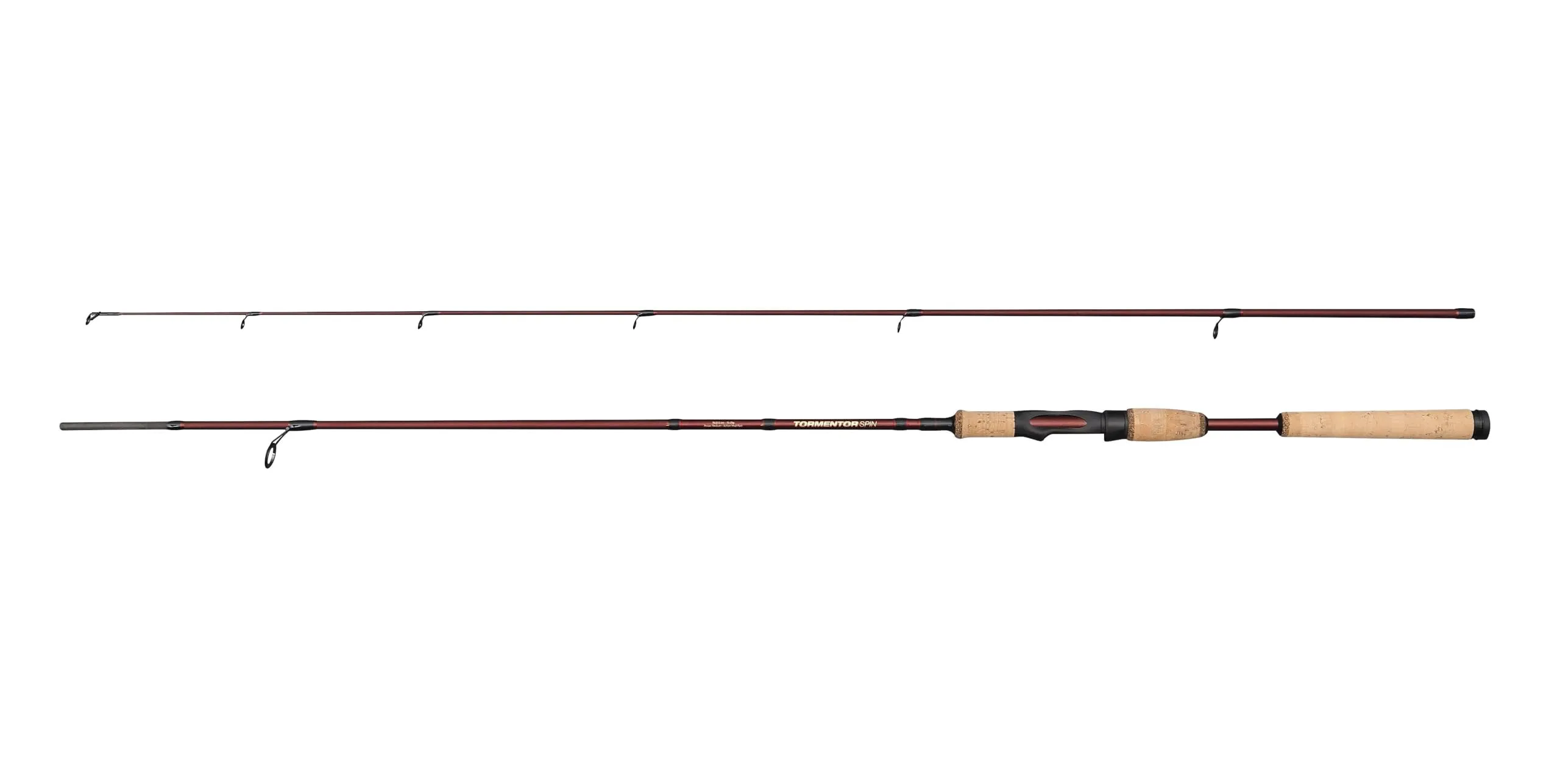 Abu Garcia Tormentor2 Canna da Spinning, leggera 24T Carbon Blank, canna da pesca durevole, manico in sughero Premium, versatile per la pesca d'acqua dolce e salata 2,44m 7-28g