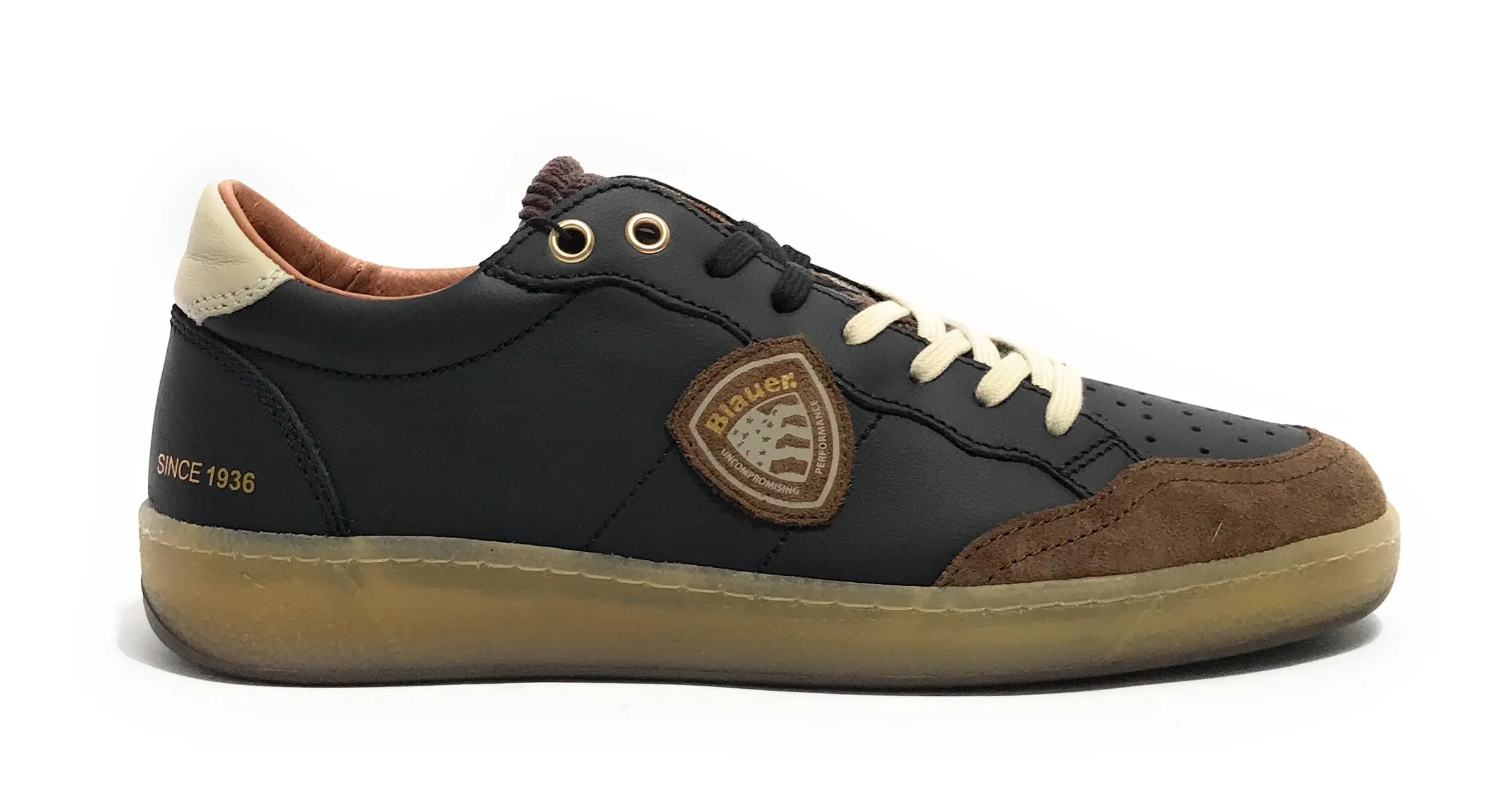 Scarpe Uomo Blauer Sneaker in Pelle Black/Brown U26BU05 F5MURRAY12/VIL Taglia Scarpa: 43