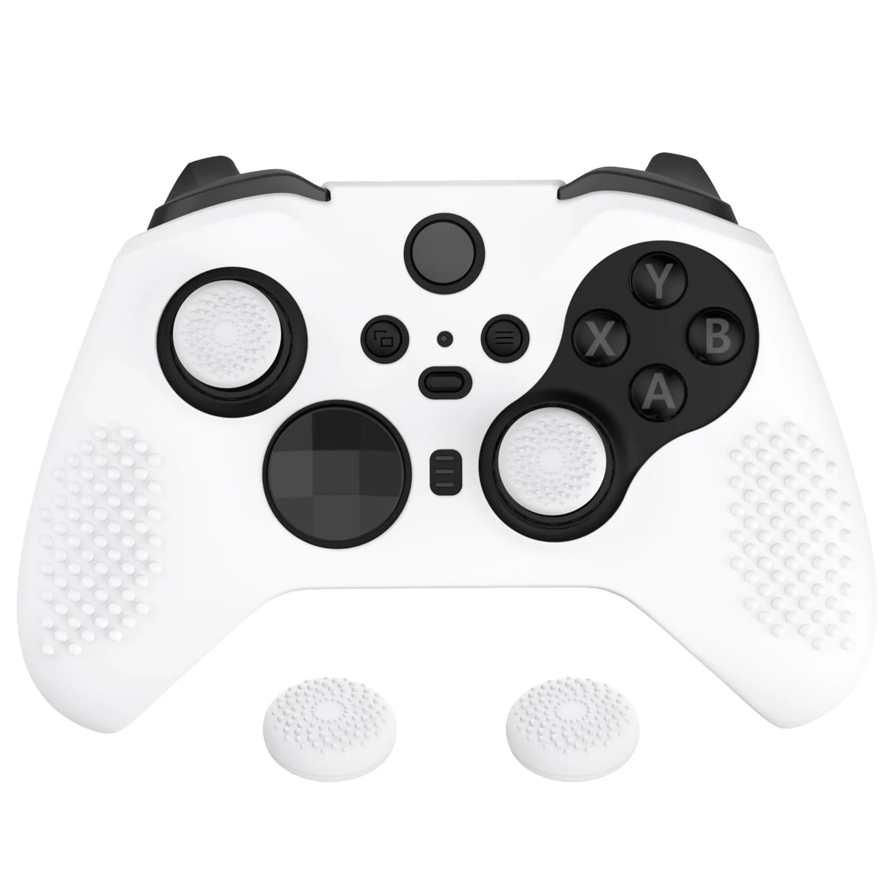 eXtremeRate PlayVital Cover Silicone per Xbox Elite Series 2 Controller,Custodia Skin Protettiva Gommini Copri Levette Analogiche Antiscivolo per Xbox Elite Series 2 Joystick-Bianco Freddo