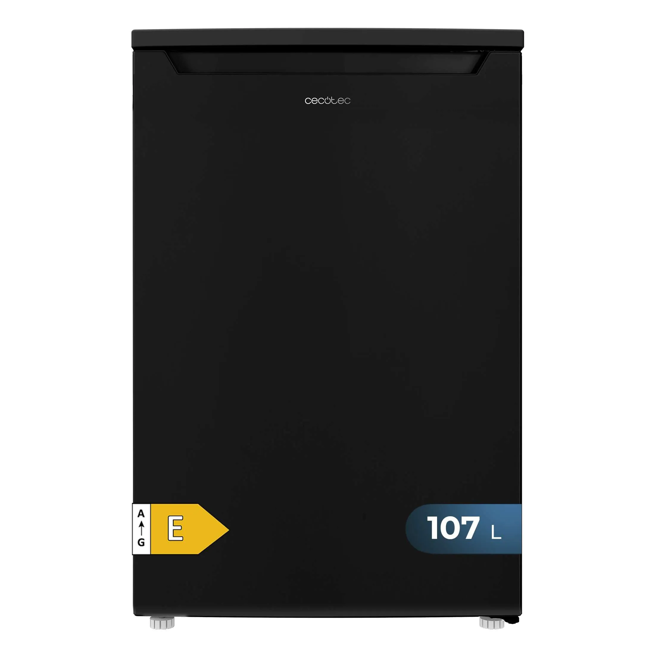 Cecotec Mini Frigorifero 107 L Bolero CoolMarket TT 107 Black. Mini Bar, Classe E, Temperatura Regolabile, Crisper Box, Cassetto Congelatore e Livello Sonoro Basso, Nero