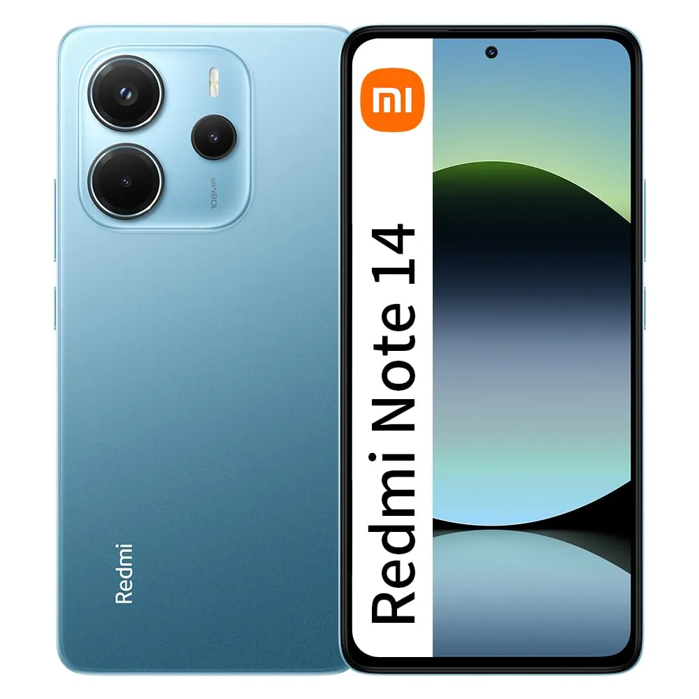 XIAOMI Redmi Note 14 NFC 6GB + 128GB Global Edition Smartphone 6.67 pollici AMOLED Schermo 120Hz 108MP Batteria 5500mAh Blu Senza Caricatore（Nessun caricabatterie）