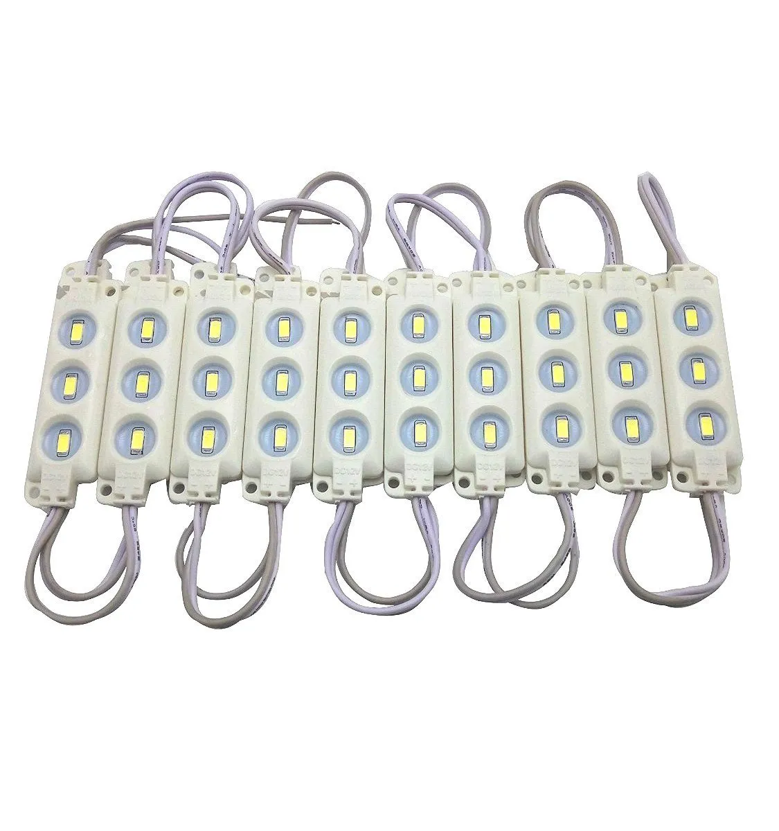YXHL LED Modulo 12V Bianco freddo 3LEDs Fai Da Te Illuminazione Led luce del tabellone per le affissioni della lettera (100 pz/cf) [Classe di efficienza energetica A+]