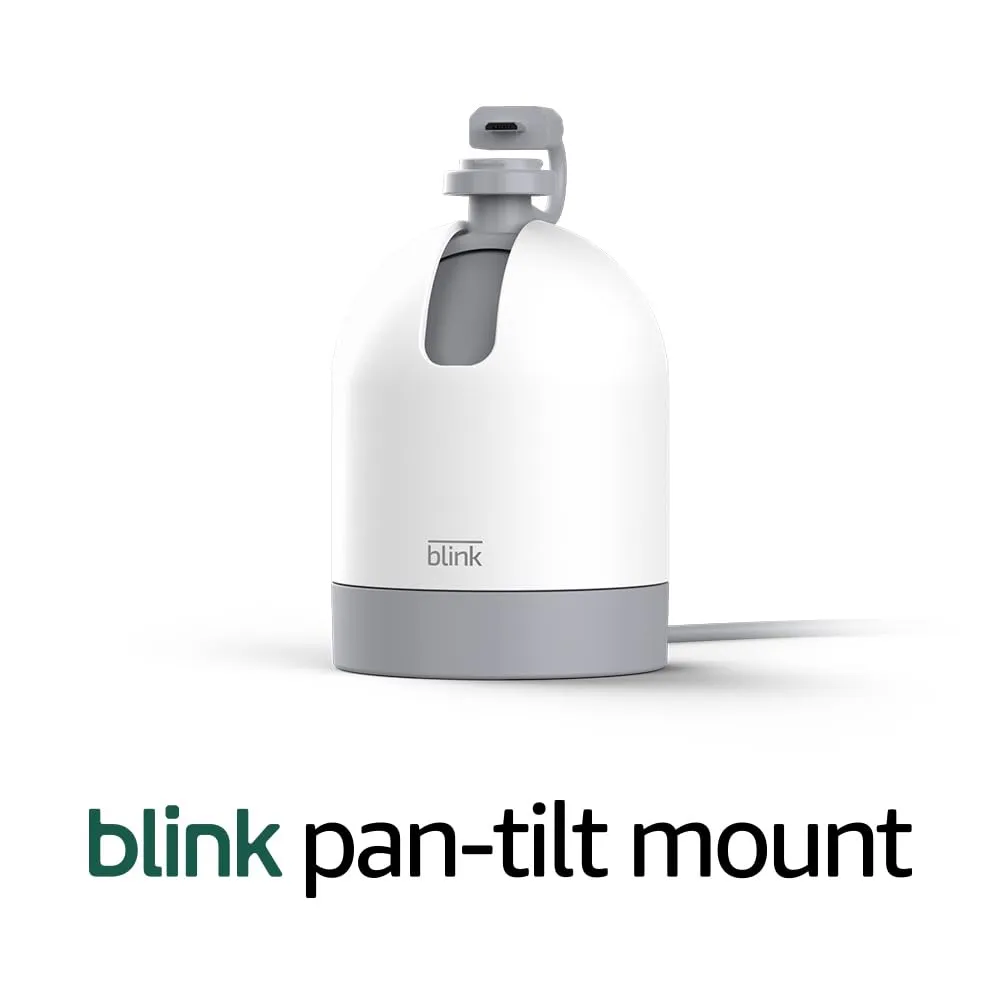 Blink Mini Pan-Tilt Camera | Videocamera intelligente di sicurezza, da interni, plug-in, audio bidirezionale, video HD, rilevazione di movimento, funziona con Alexa