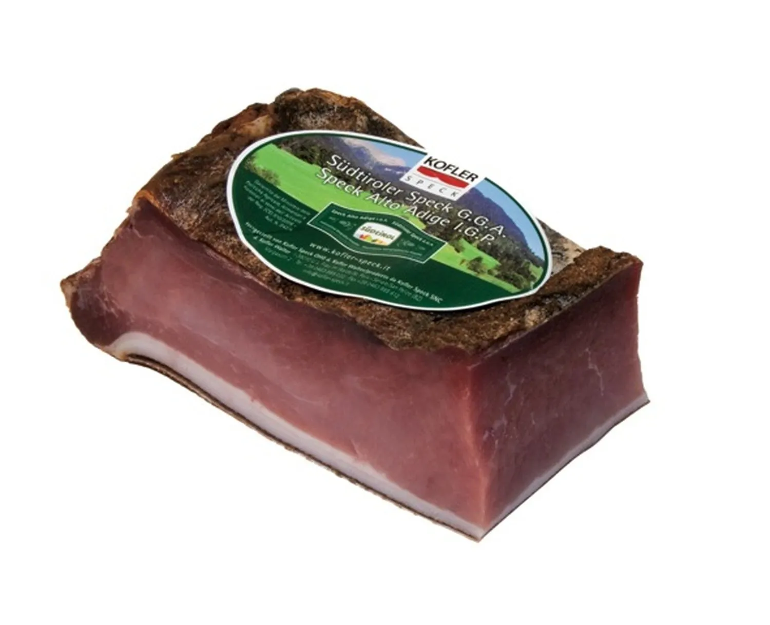 Speck Alto Adige IGP 1/8 pezzo cuore SV ca. 475 gr. - Kofler Speck