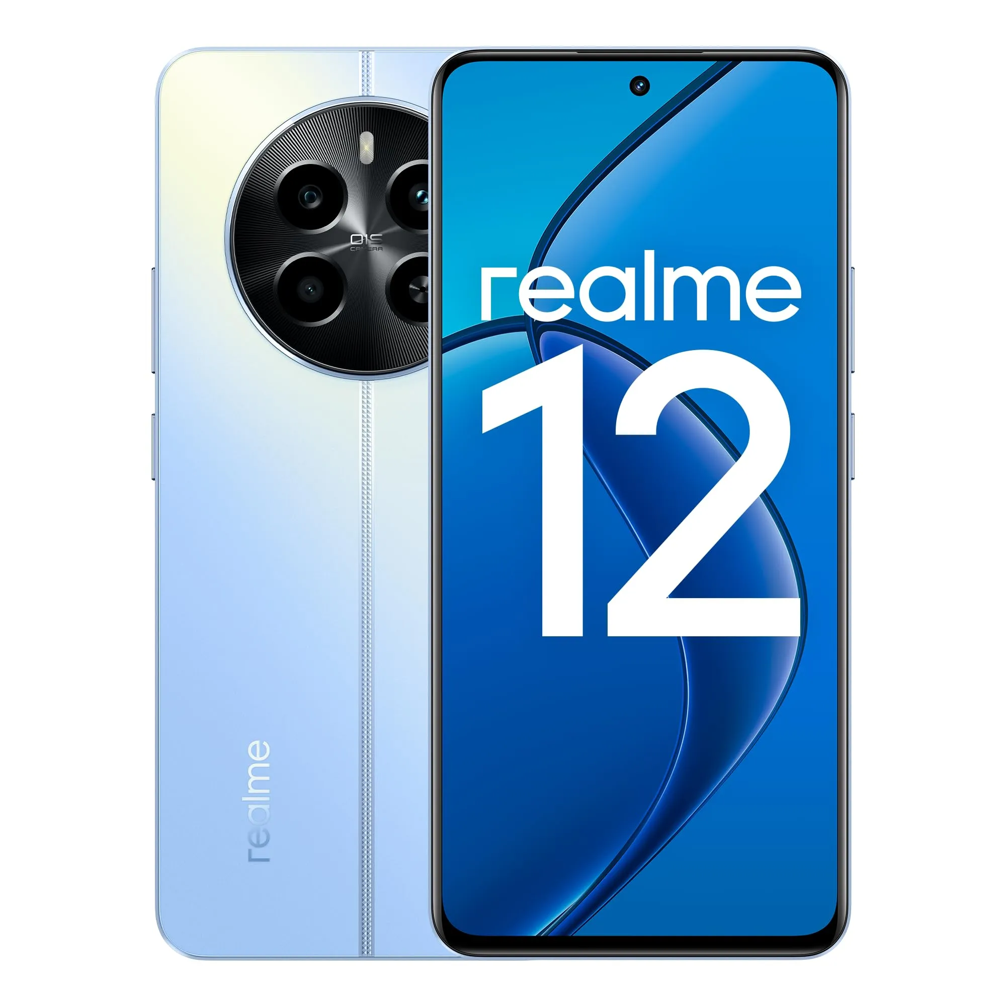 realme smartphone 12 4G 8+128 GB, SUPERVOOC da 67 W, Processore Snapdragon 685, Display AMOLED da 120 Hz, Fotocamera Sony LYT-600 OIS, Batteria di lunga durata da 5.000 mAh, Skyline Blue(no adapter)