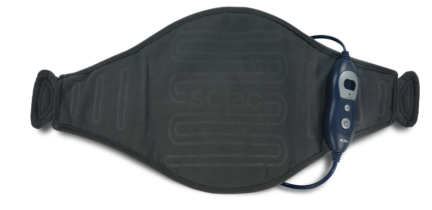 Solac CT8680 - Cuscinetto terapeutico Helsinki per zona lombare, 100 W, 6 livelli di temperatura, Tecnologia Sensfort, sistema di autospegnimento, cavo estraibile, Blu, 19 x 30 x 9 cm