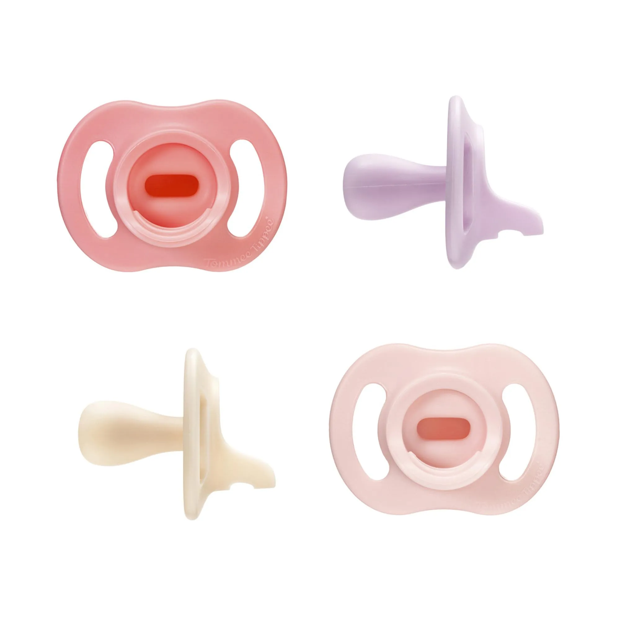 Tommee Tippee Ciuccio Ultra-light StayPut, 0-6 Mesi, Confezione da 4, Succhietto Ortodontico, Design Monoblocco in Silicone